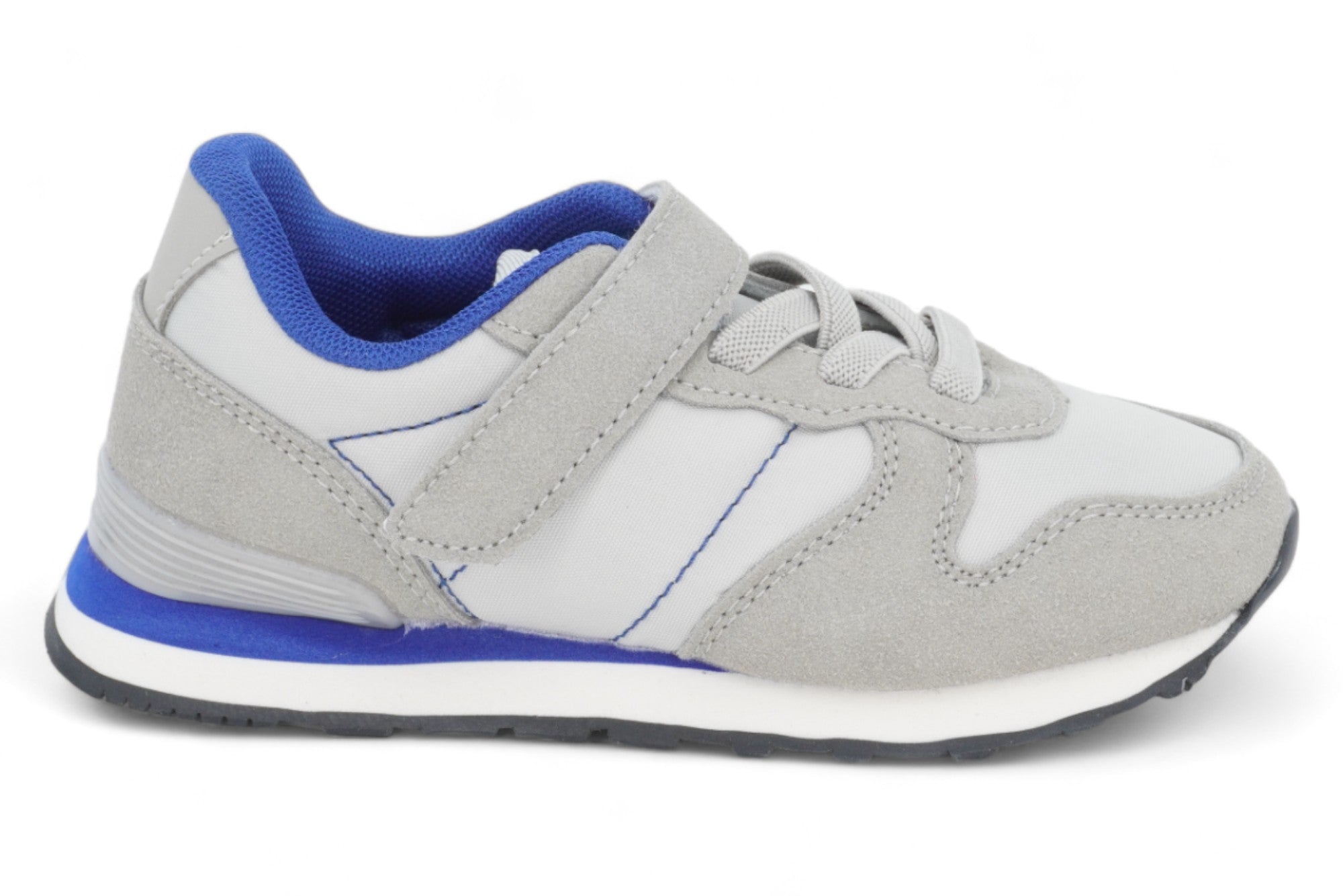 Boys' White & Blue Sneaker