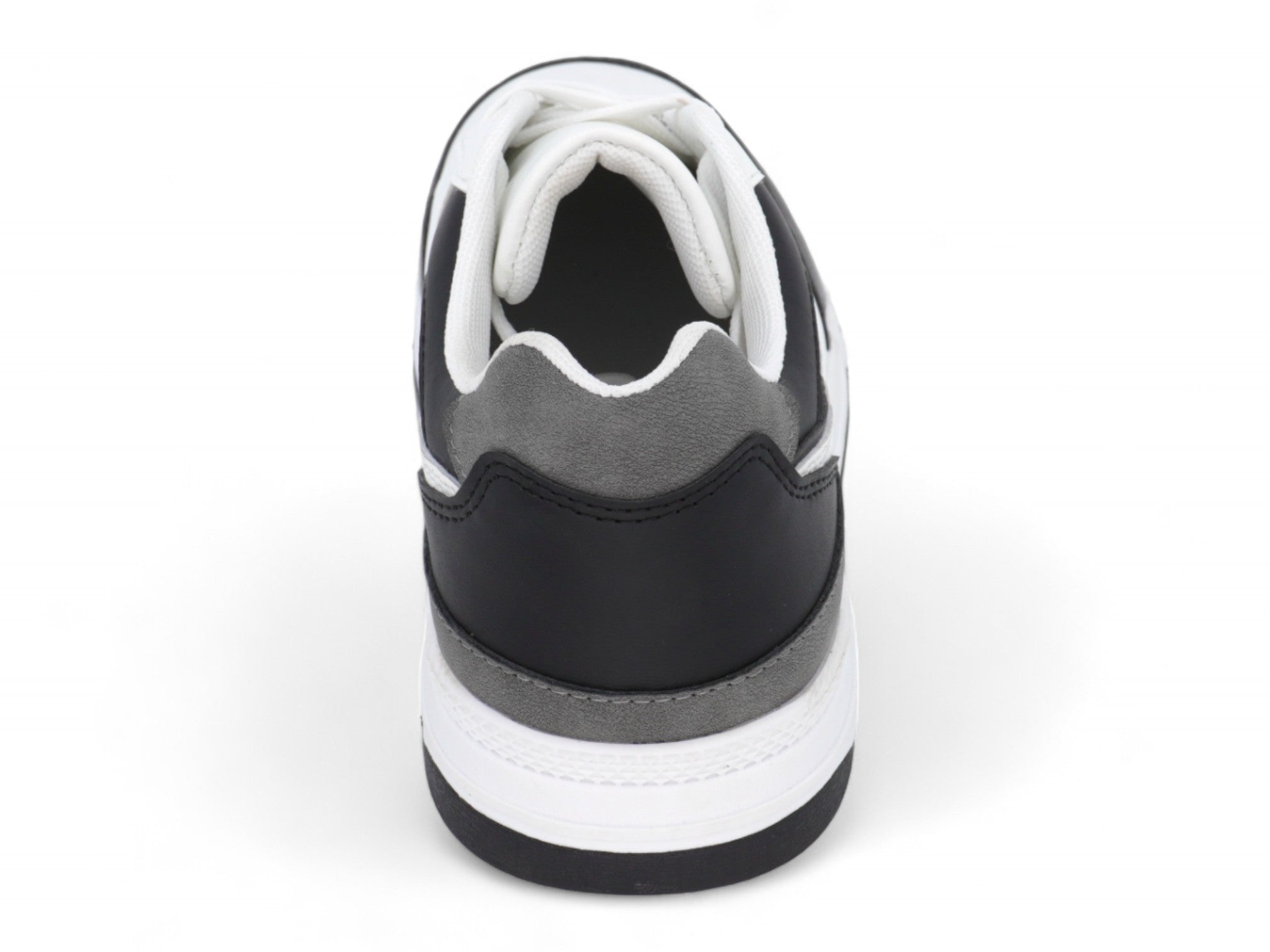 Boys' Black & Gray Low Top Court Sneaker