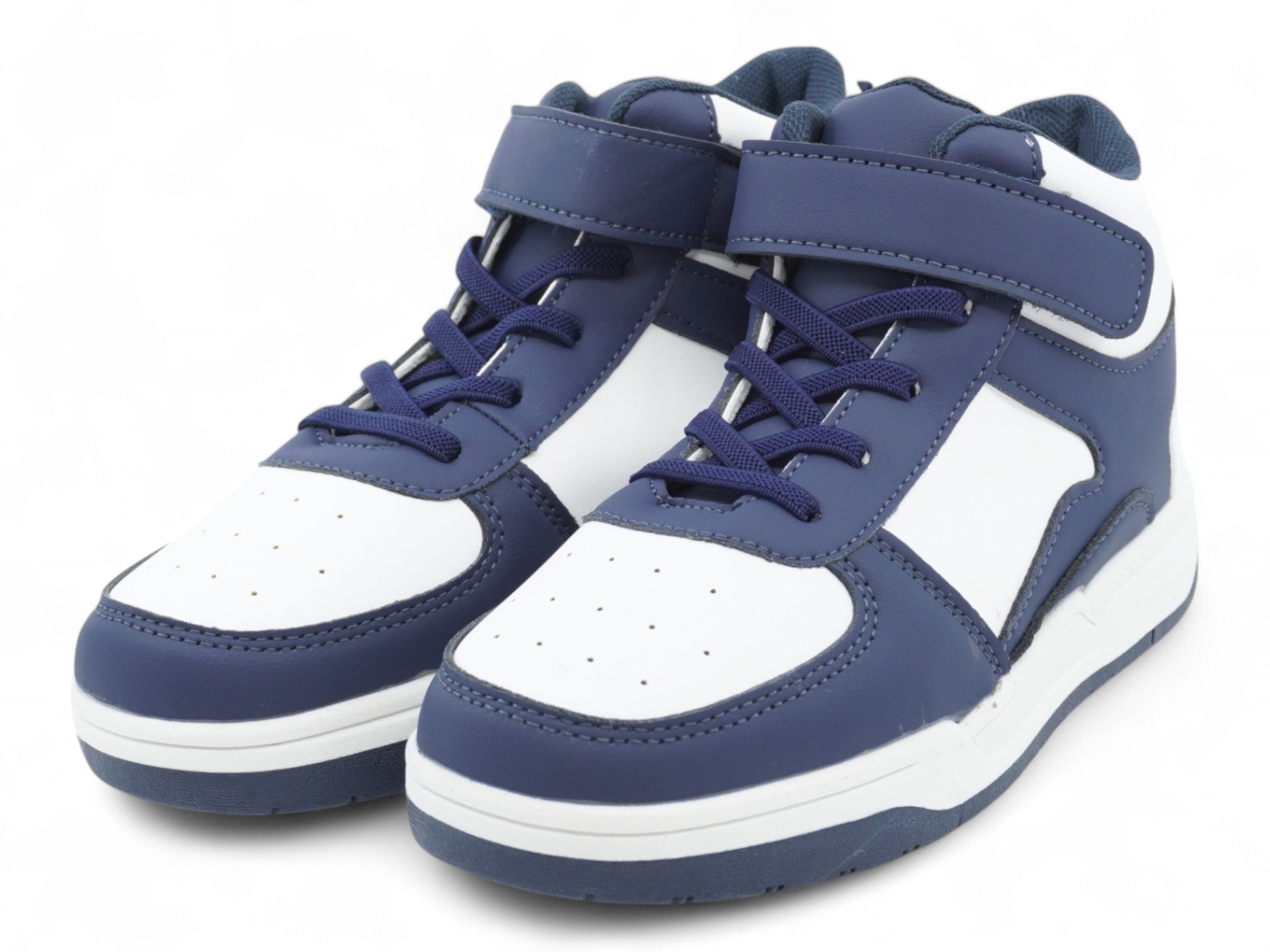 Boys' Blue Velcro Mid Top Athletic Sneaker