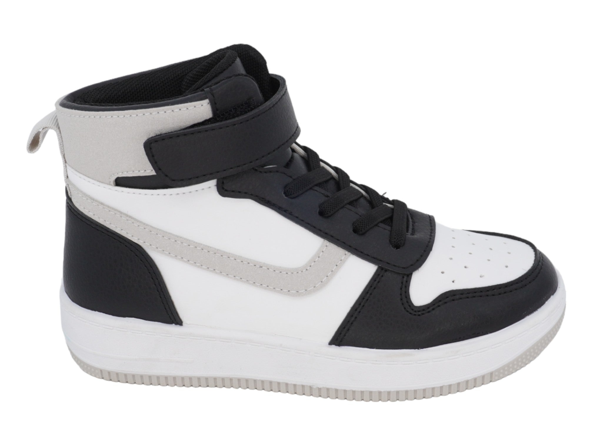 Boys' Black White & Gray High Top