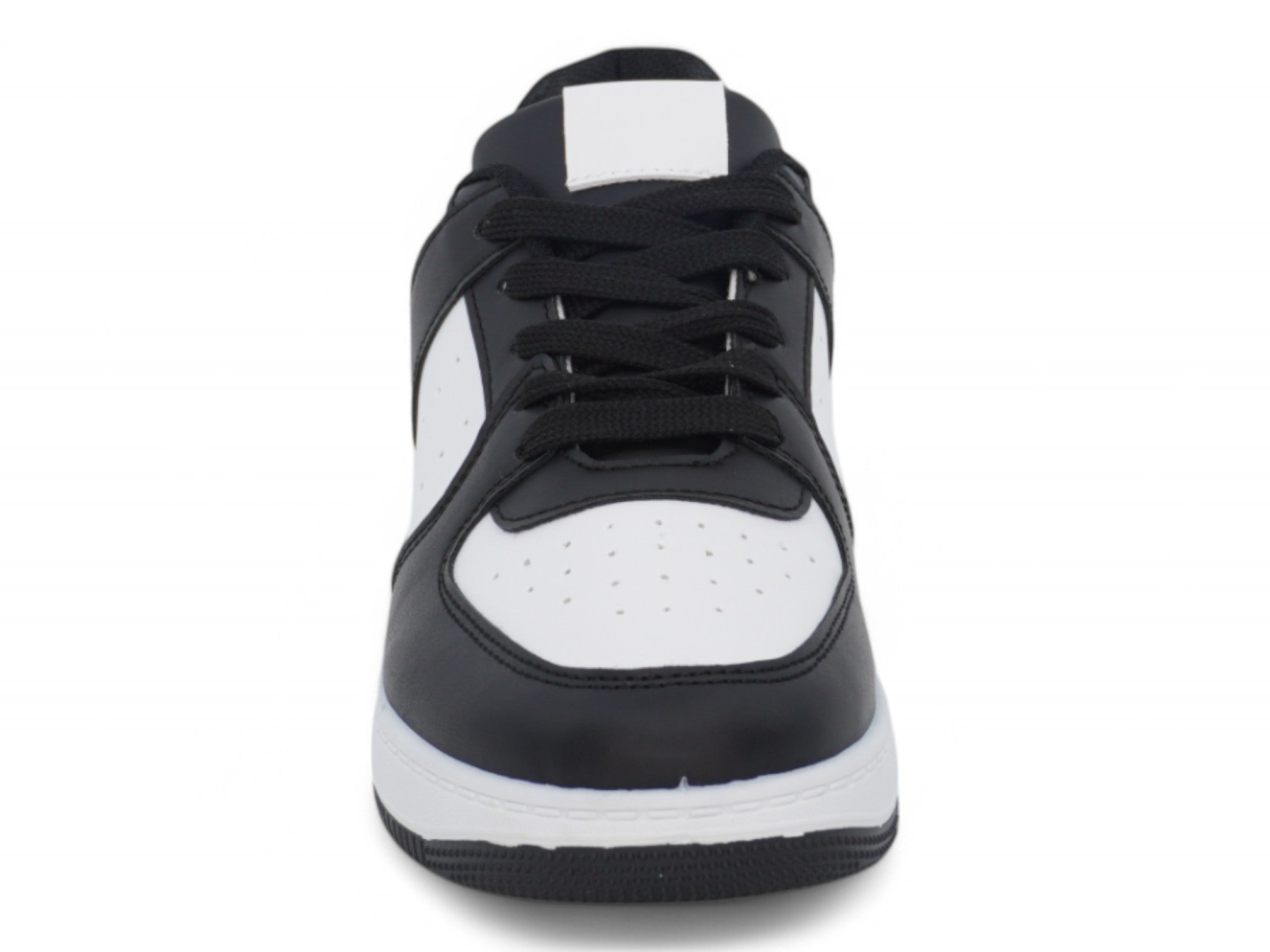Boys' Black & White Low Top Court Sneaker