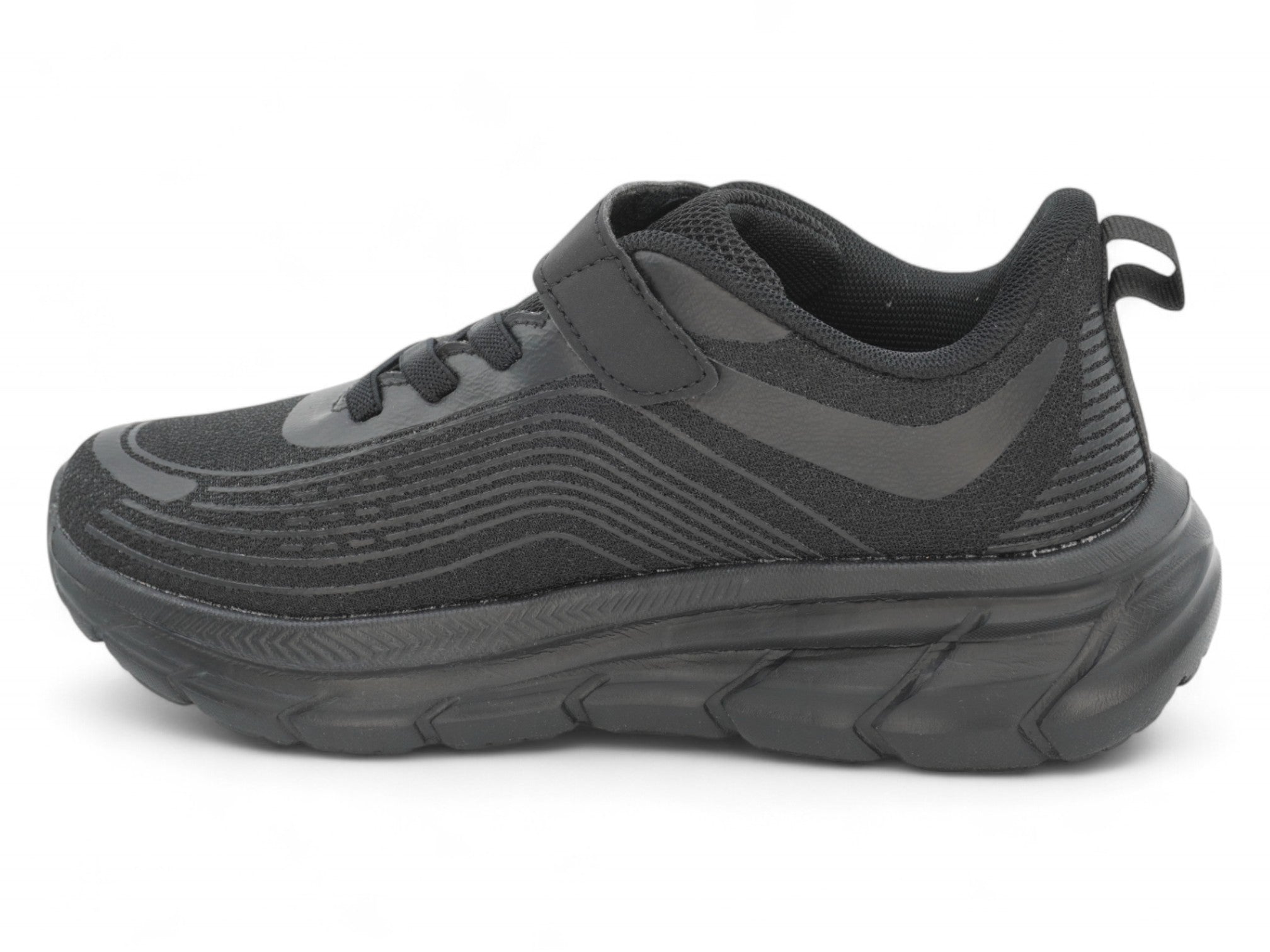 Boys' Triple Black Flyknit Jogger Sneaker