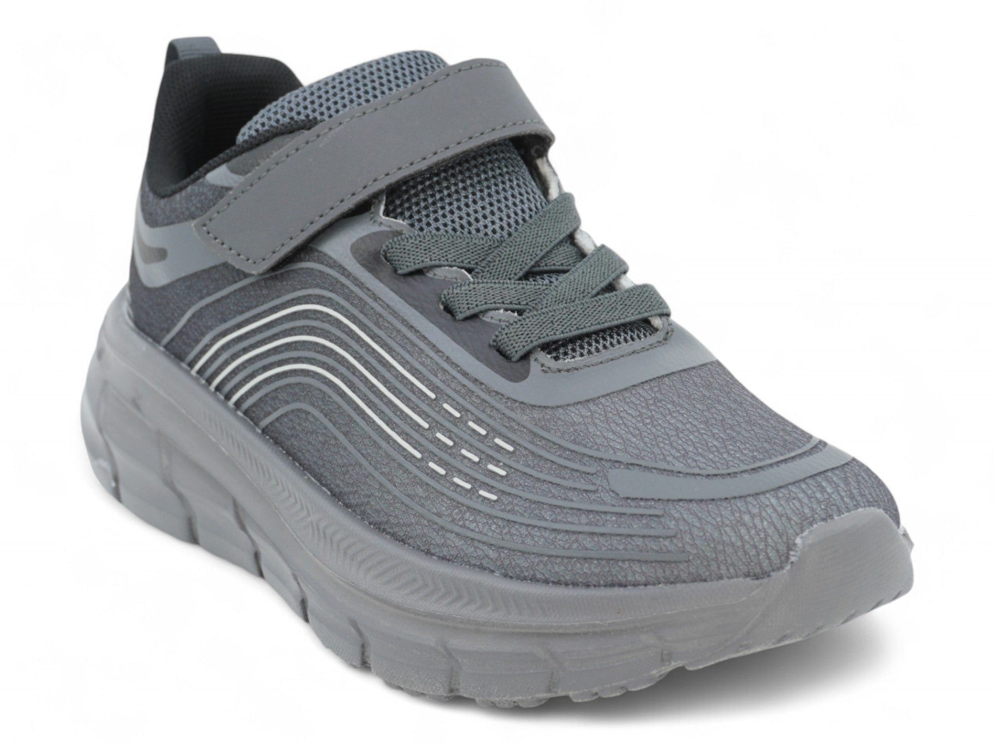 Boys' Tripple Gray Flyknit Jogger Sneaker