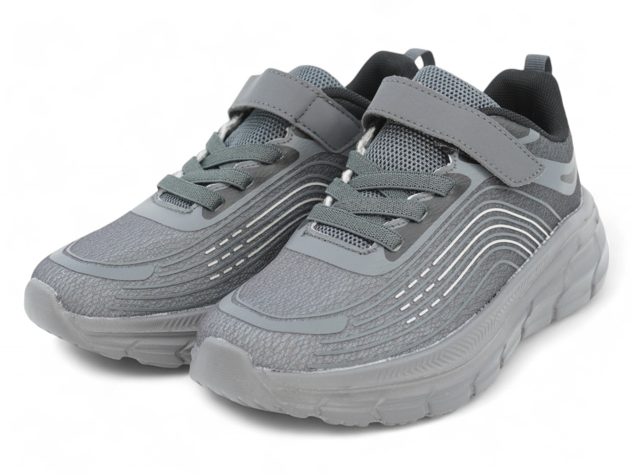 Boys' Tripple Gray Flyknit Jogger Sneaker