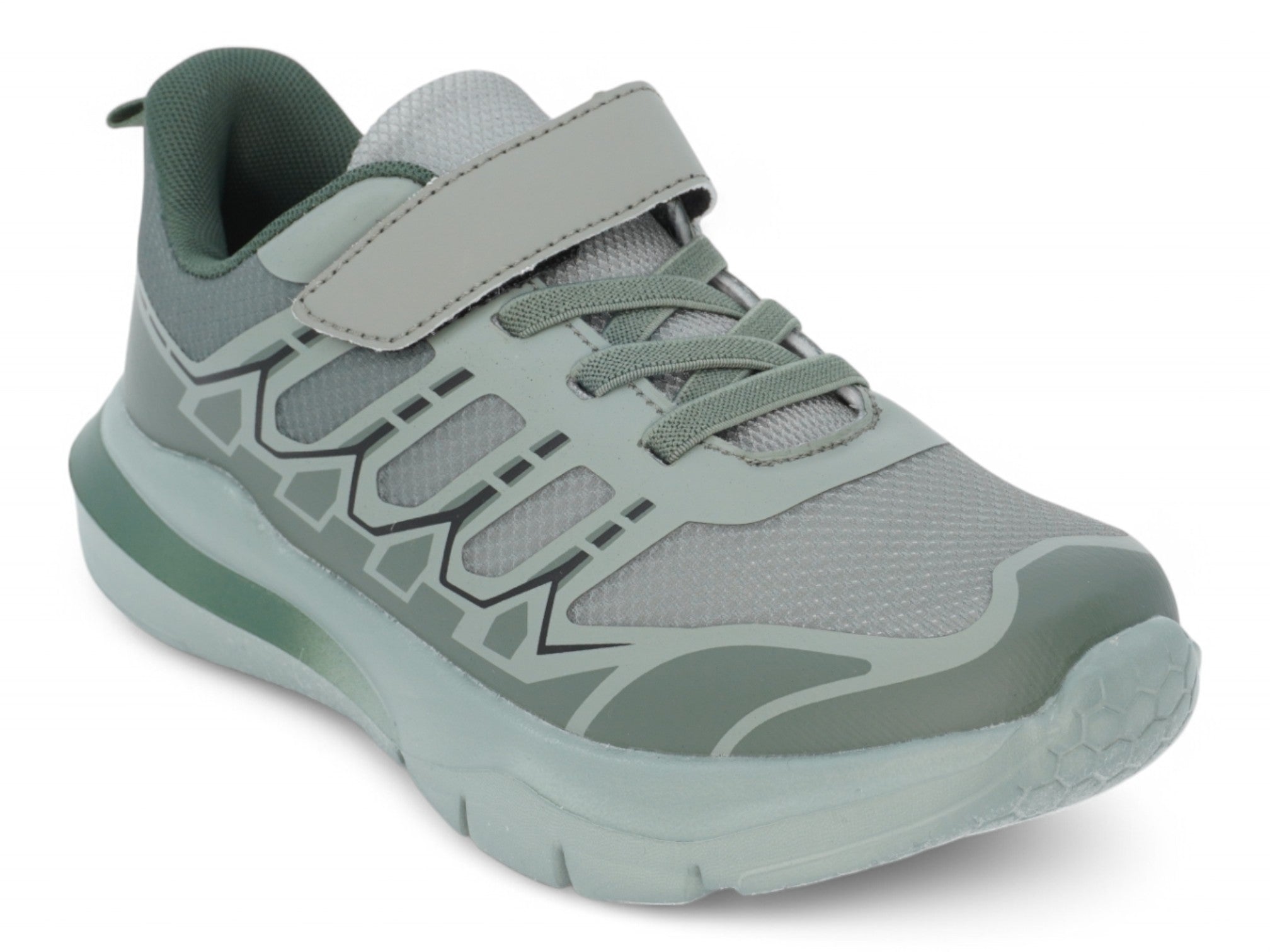 Boys' Two-Tone Green Jogger Sneaker