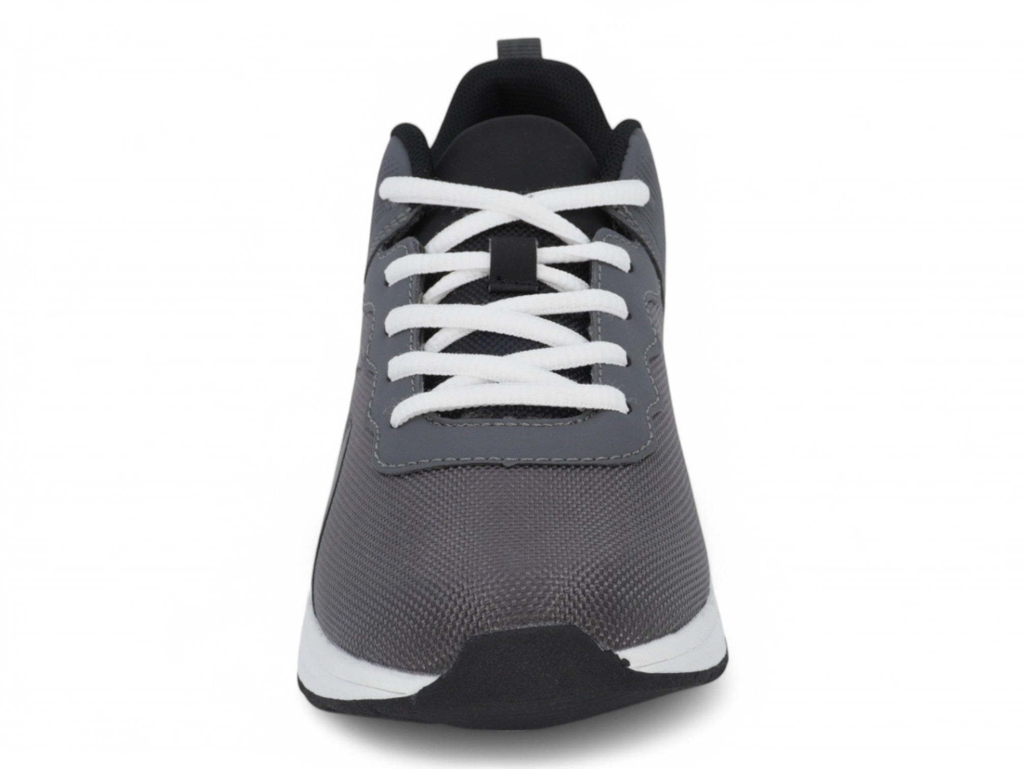 Boys' Gray & White Lace Up Sneaker