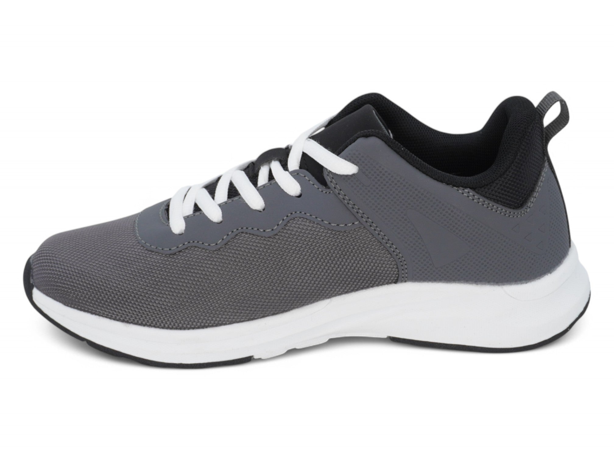 Boys' Gray & White Lace Up Sneaker