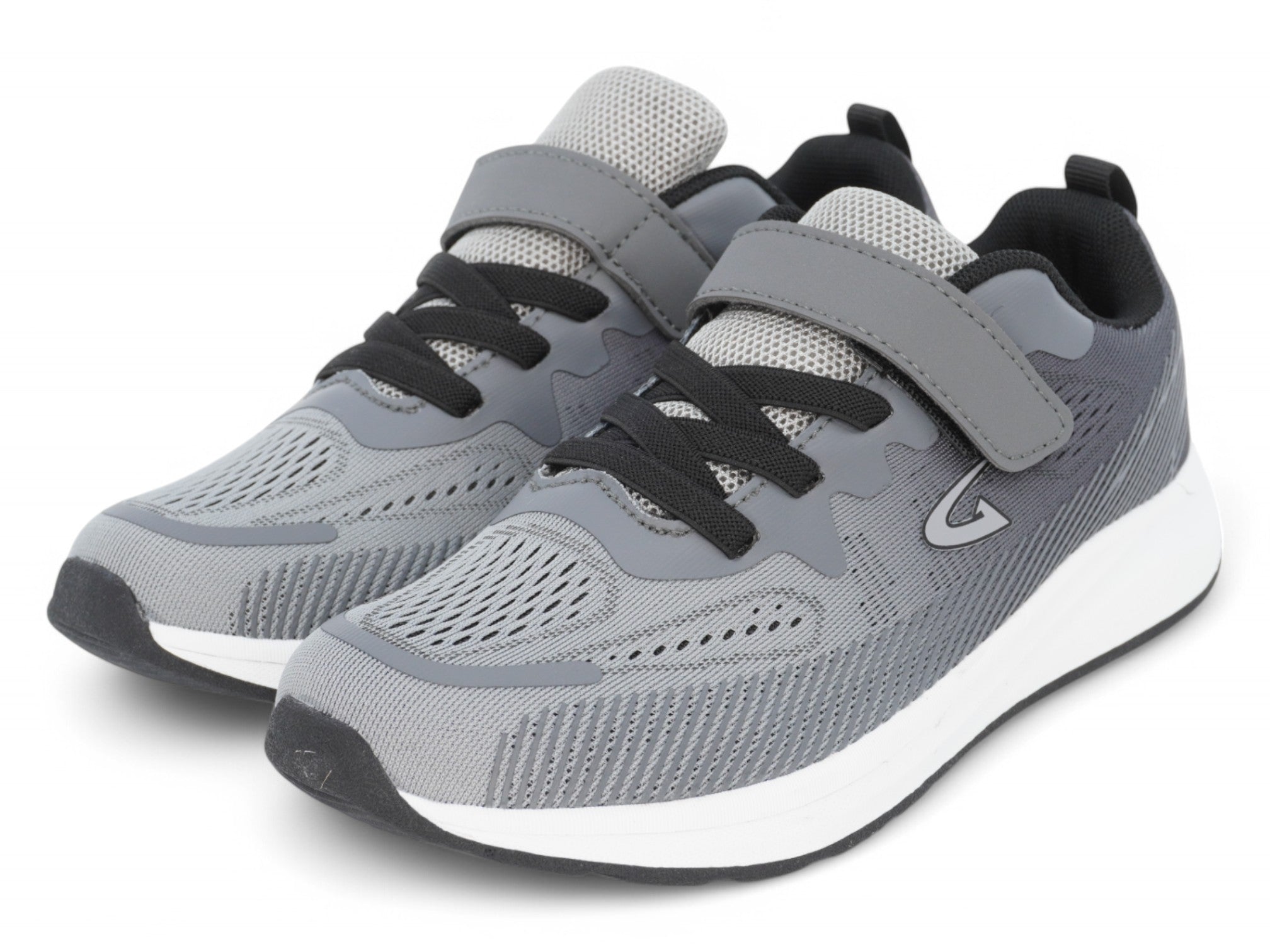 Boys' Gray Flyknit Velcro Sneaker