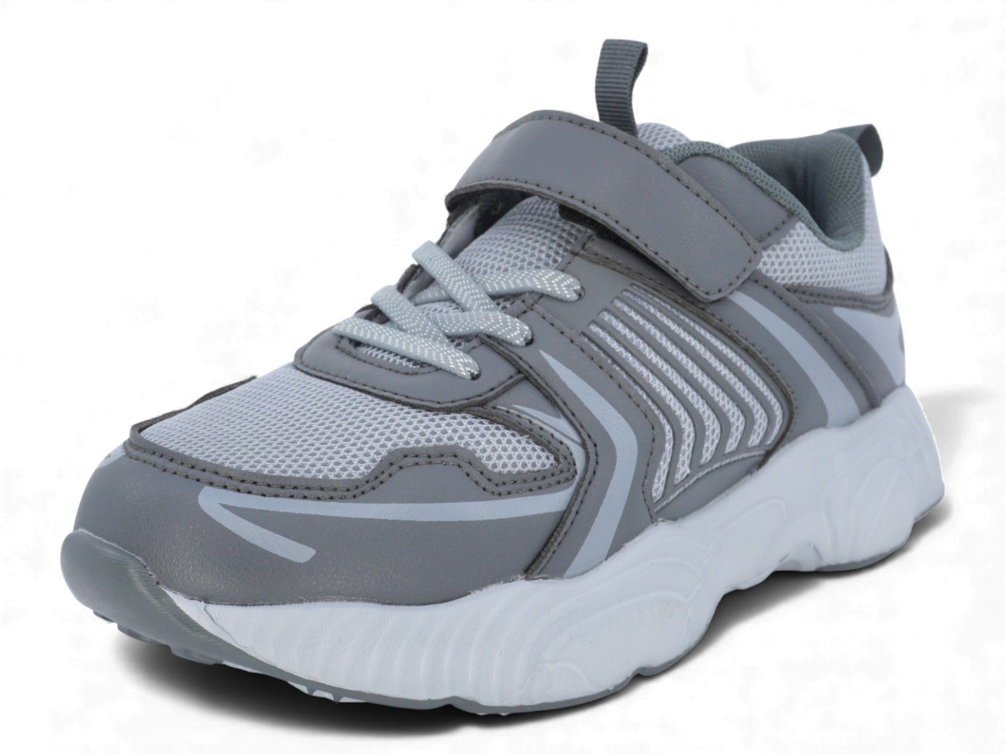 Boys' Iron Gray Mesh Sneaker