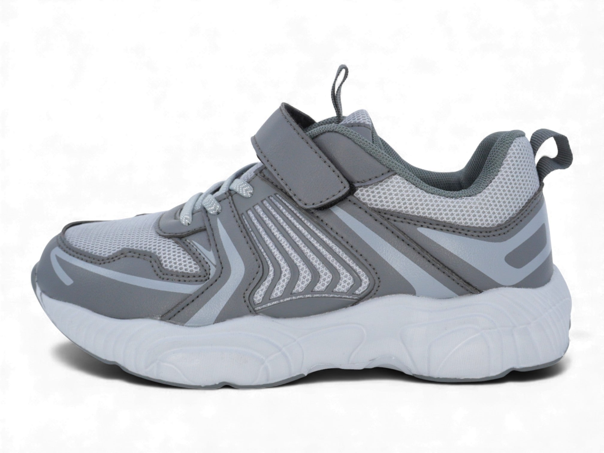 Boys' Iron Gray Mesh Sneaker