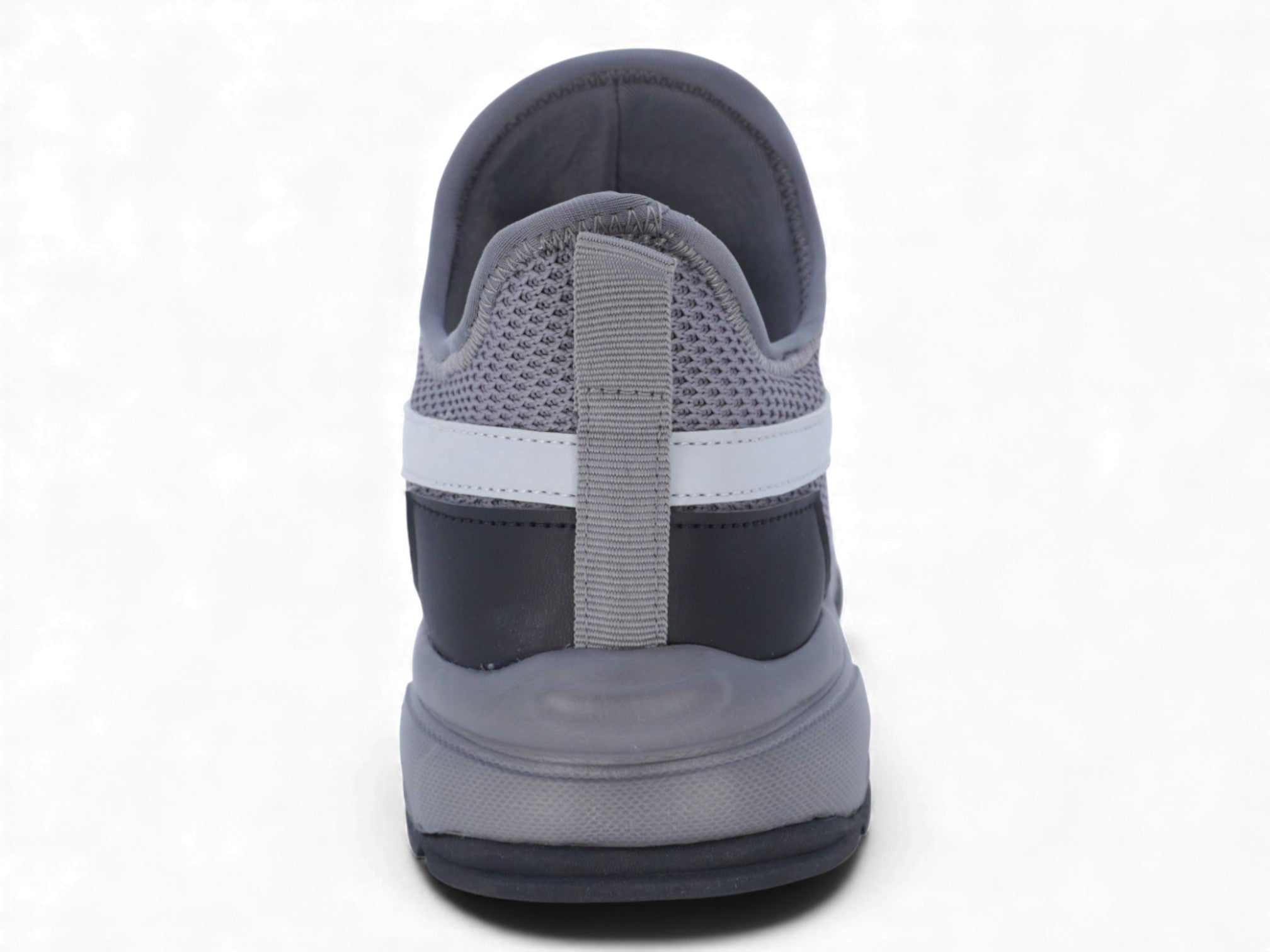 Boys' Gray Lycra Slip-On Sneaker