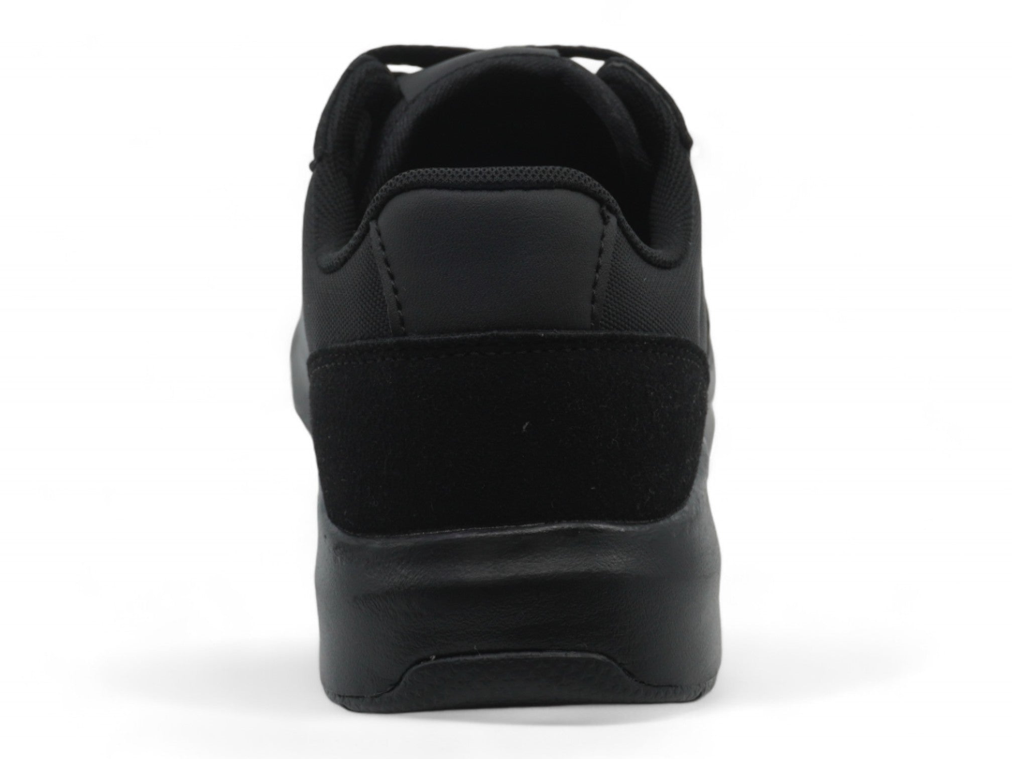 Women's Black Faux Suede & Lycra Non Slip Sneaker