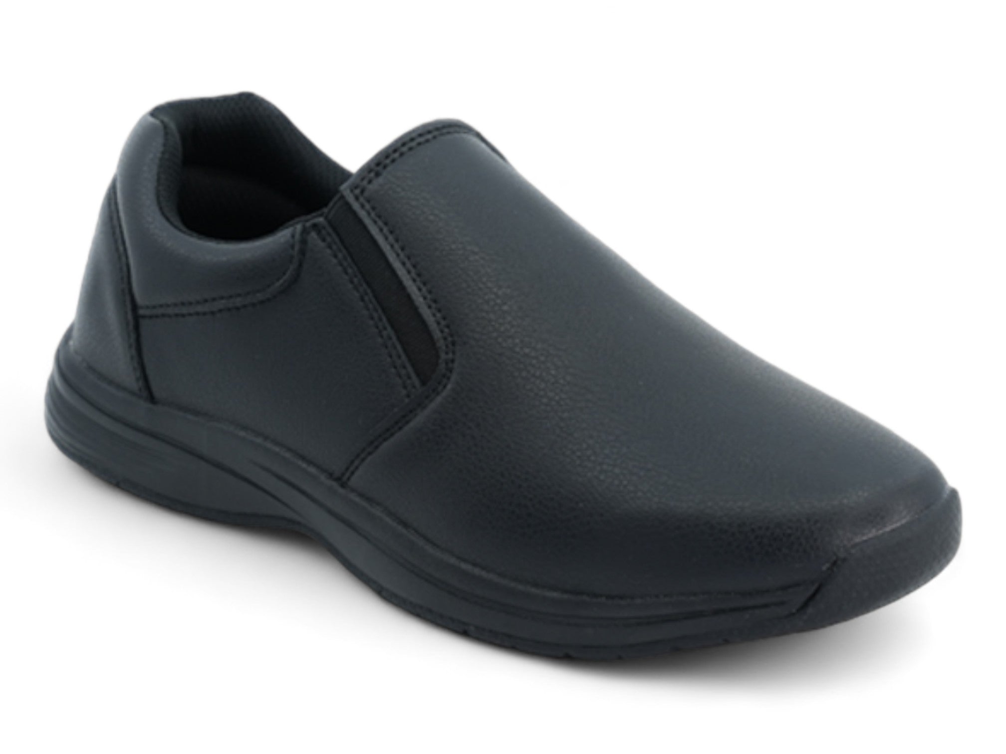 Men's Black Laceless Non Slip Shoes