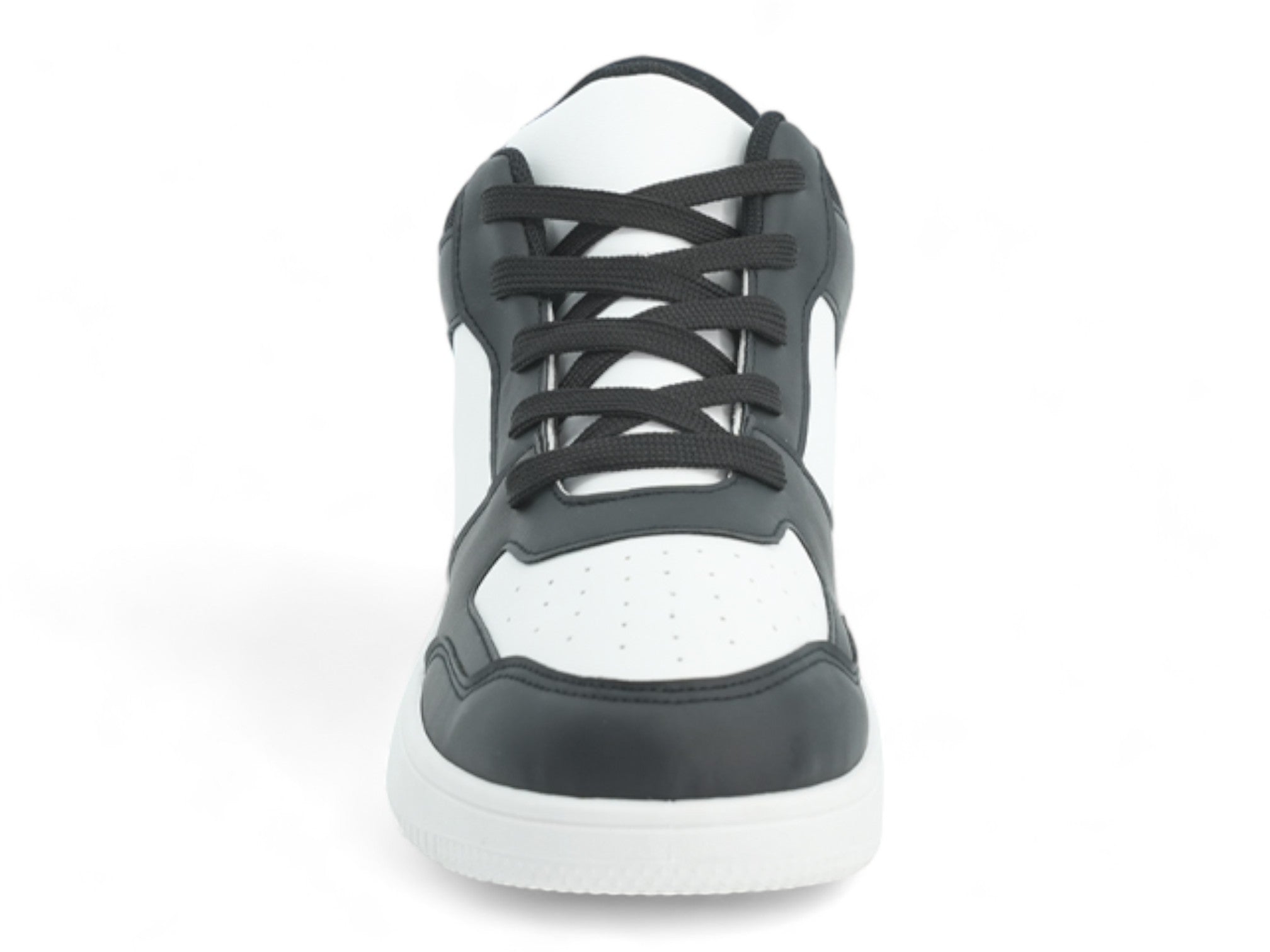 Men's Black & White Mid Top Sneaker