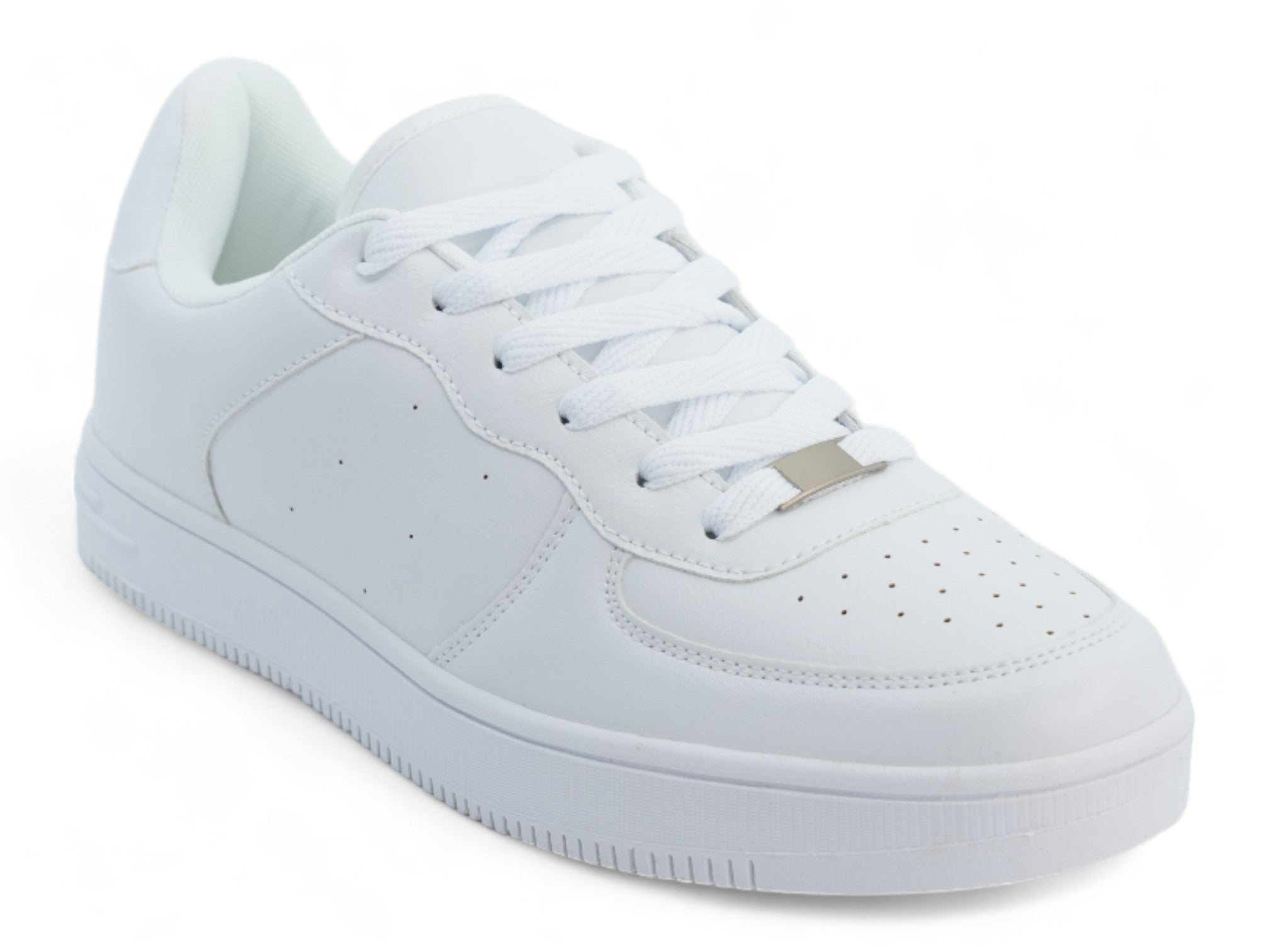 Men's White Aziel Court Sneaker