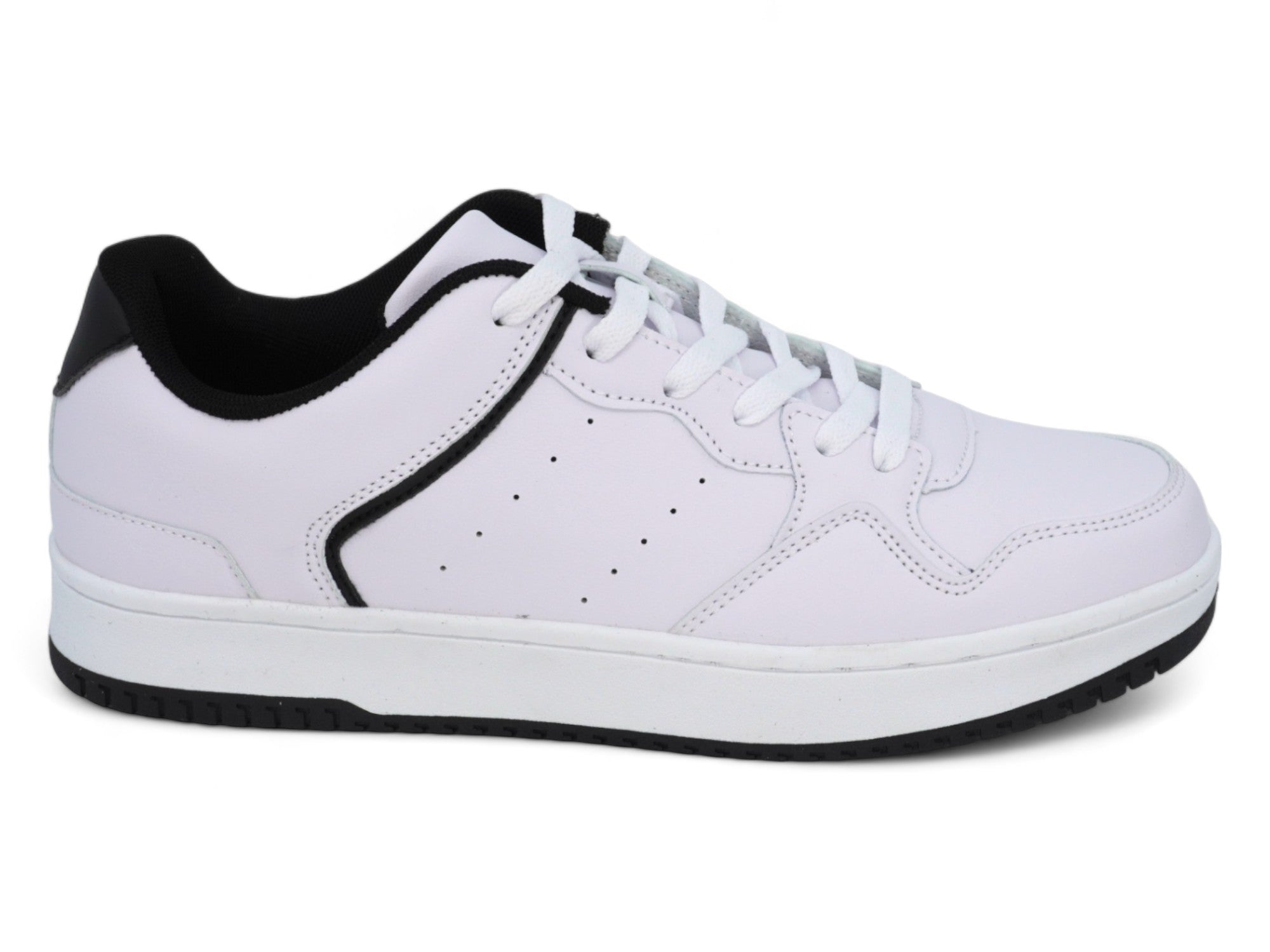 Men's White & Black Casual Sneaker