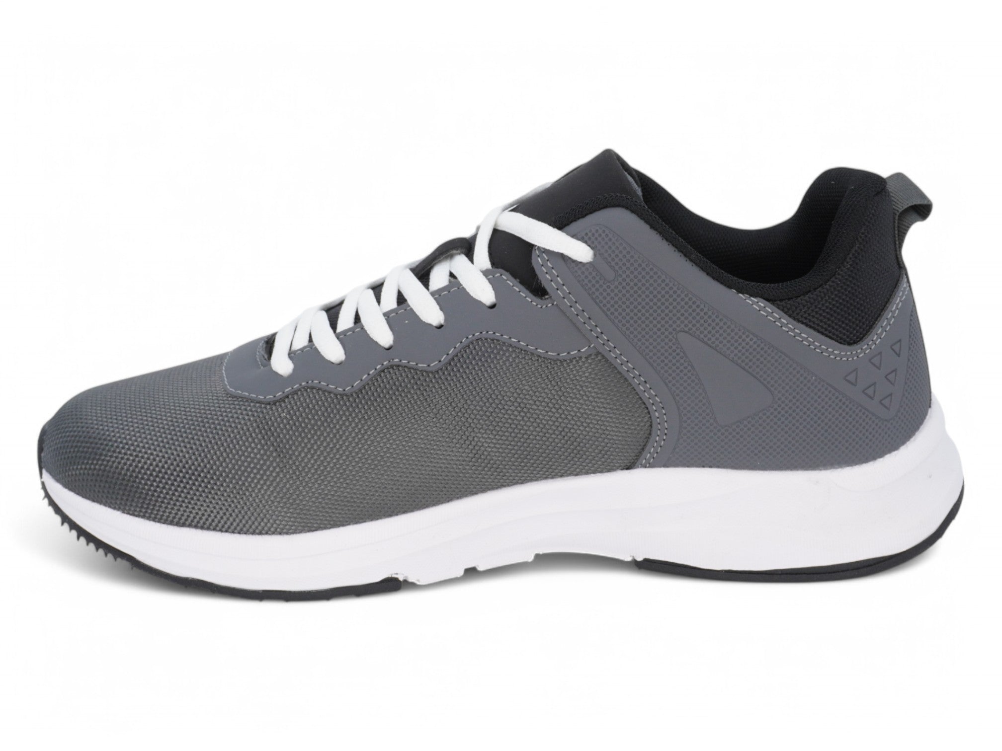 Men's Gray & White Lace Up Sneaker