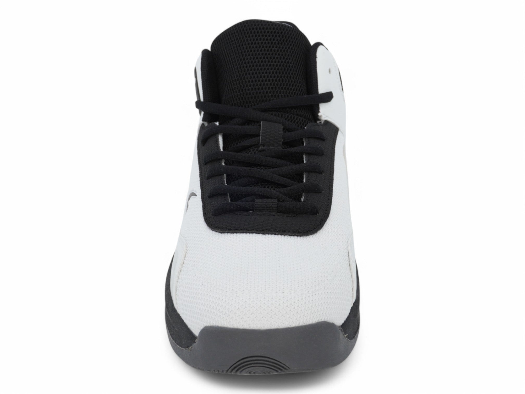 Men's White and Black High Top Sneaker