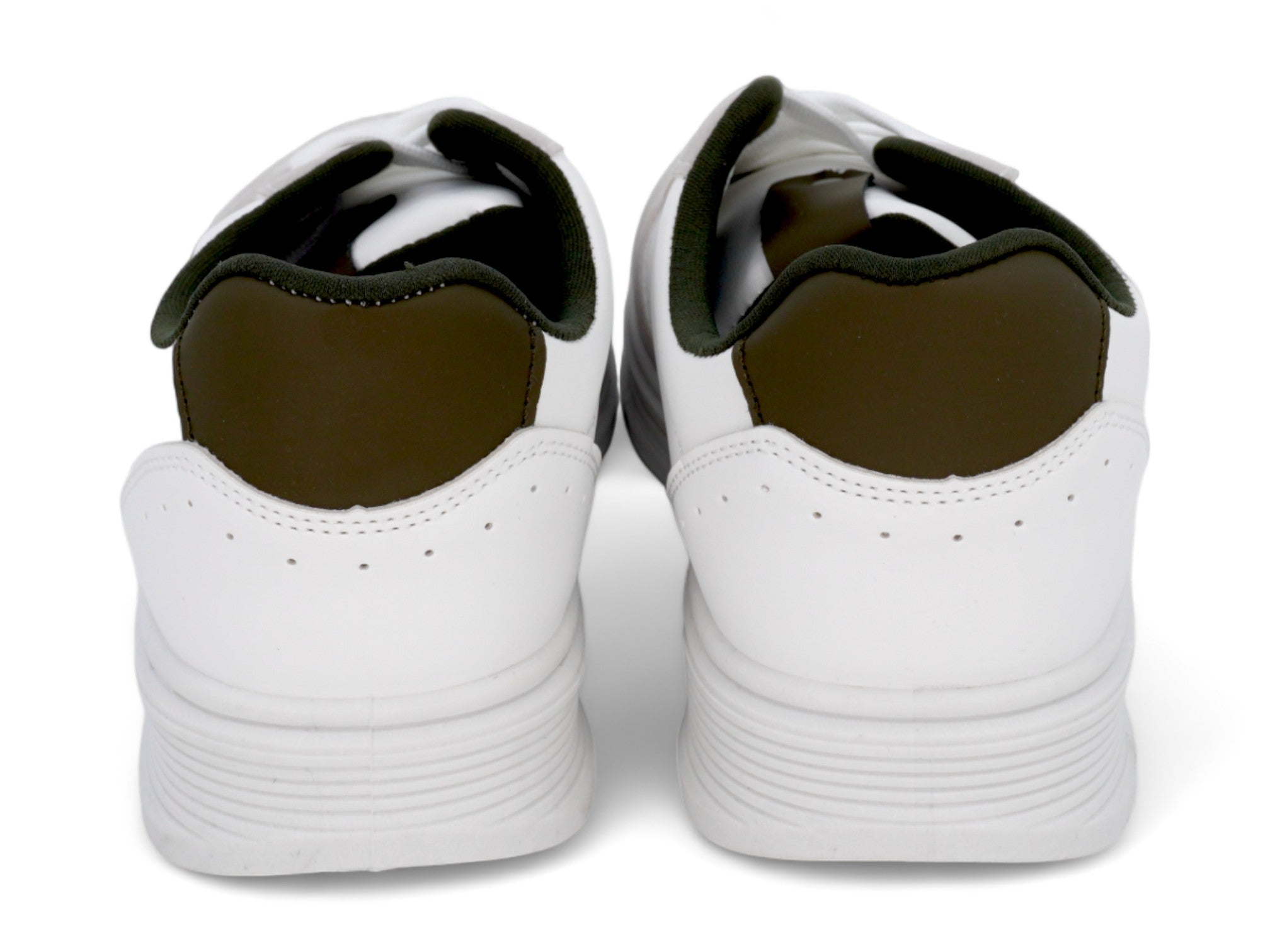 Men's White & Beige Court Sneaker
