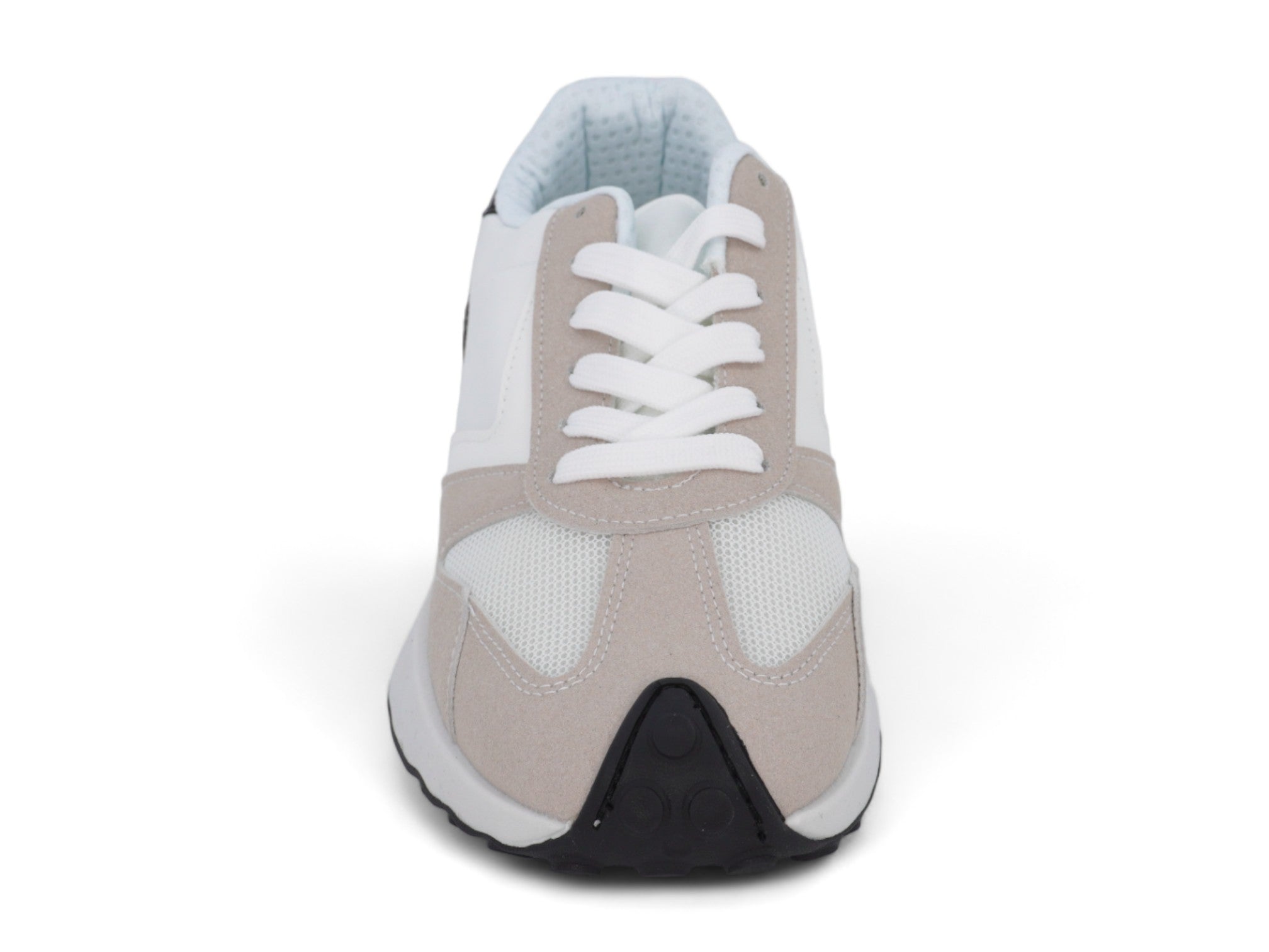 Men's White & Tan & Black Platform Sneaker