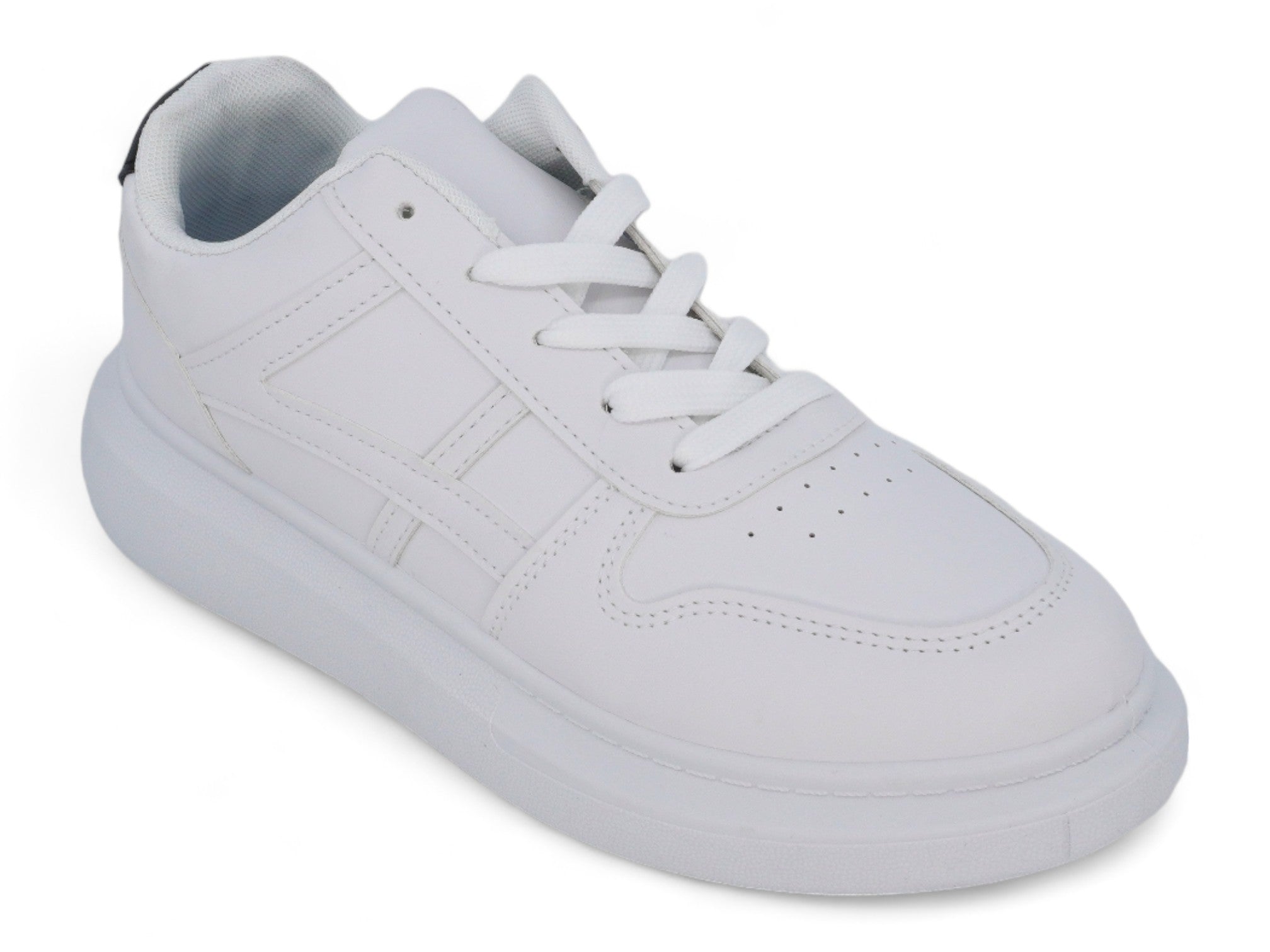 Men's White Black Platform Sneaker