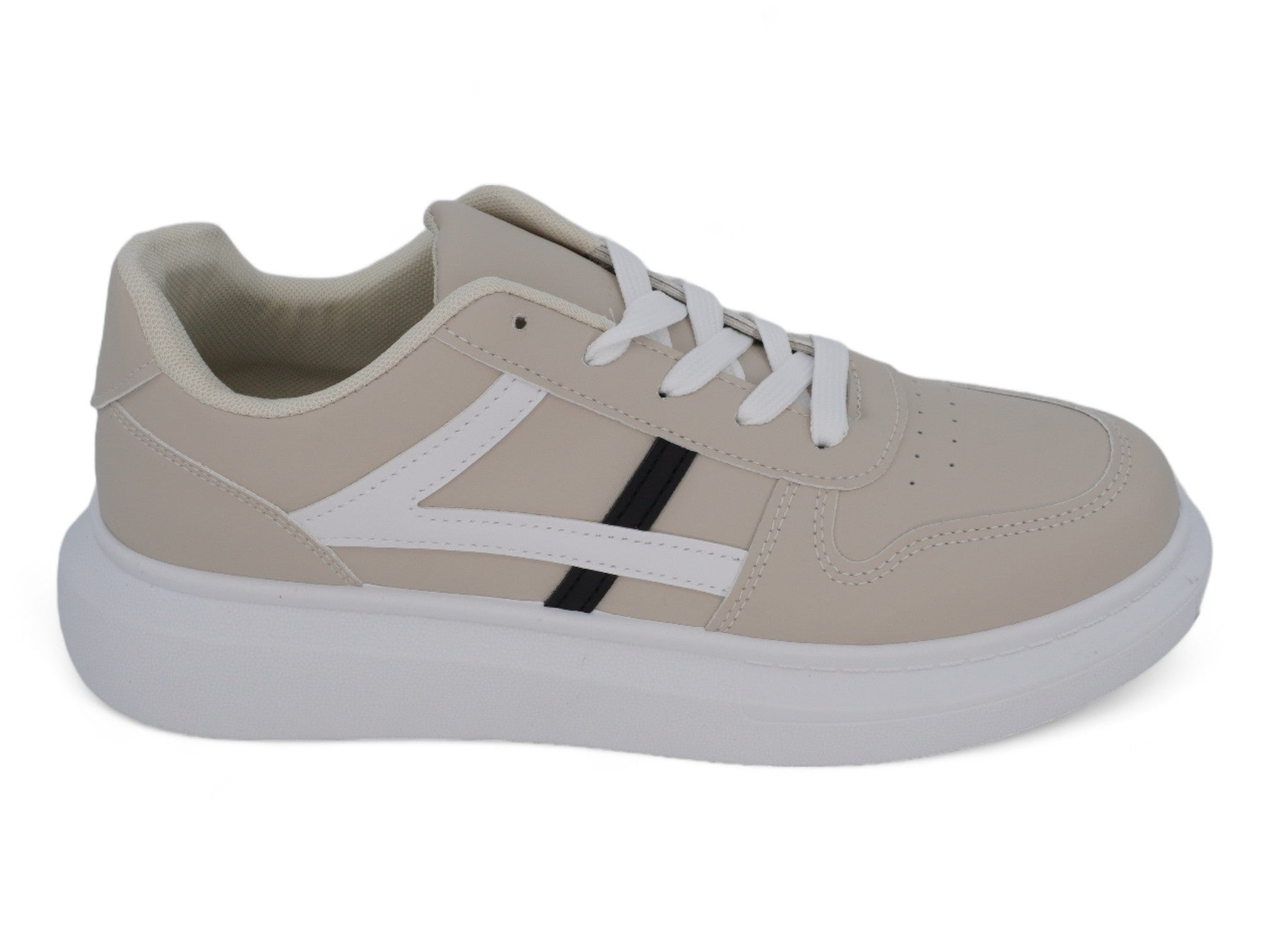 Men's Gray & Black & White Platform Sneaker