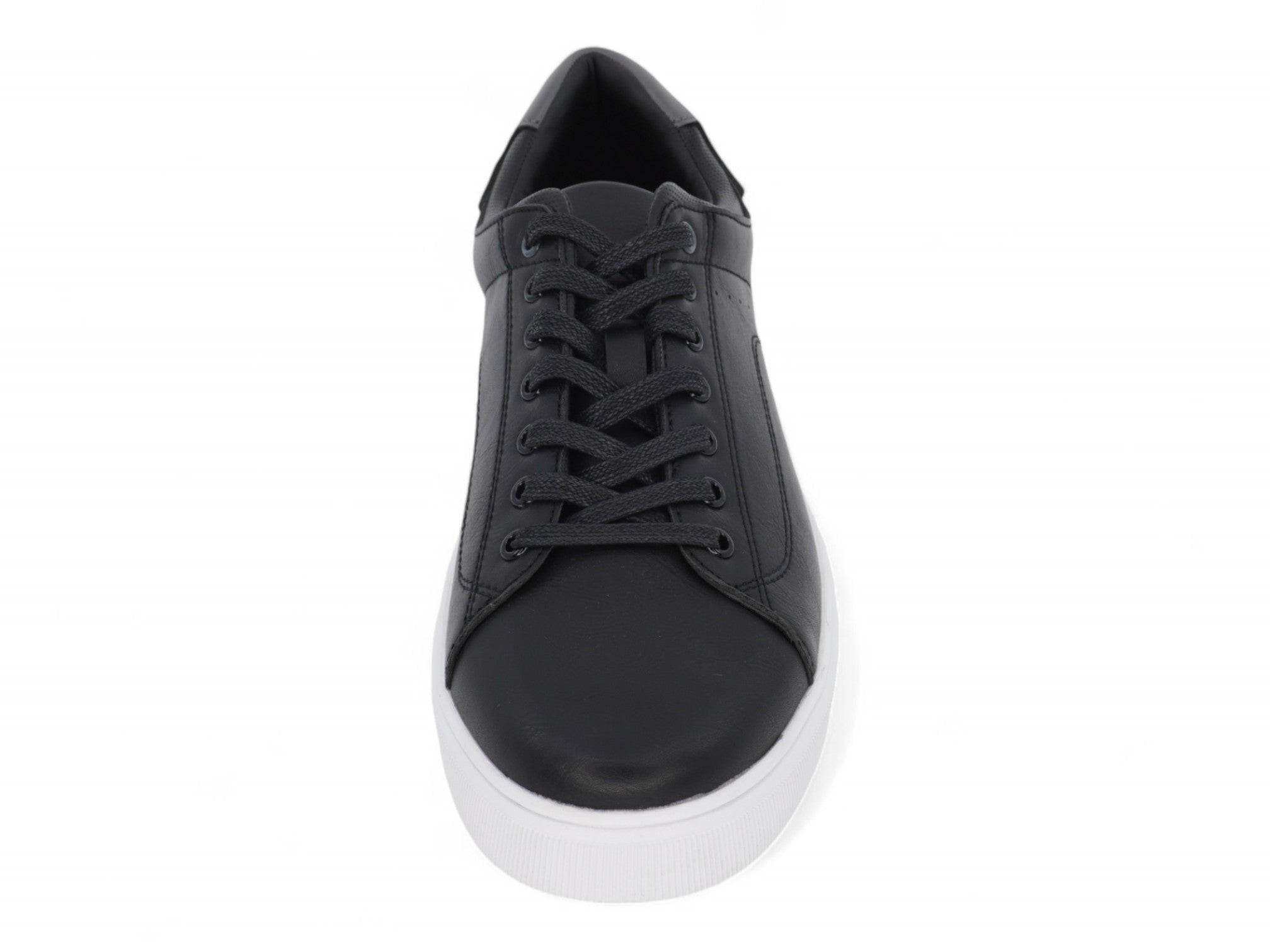 Men's Black Vegan Leather Courtside Sneaker