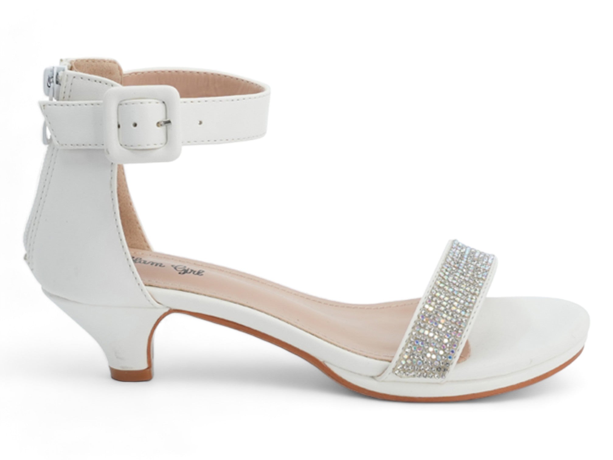 Girls' White Claire Dress Shoe