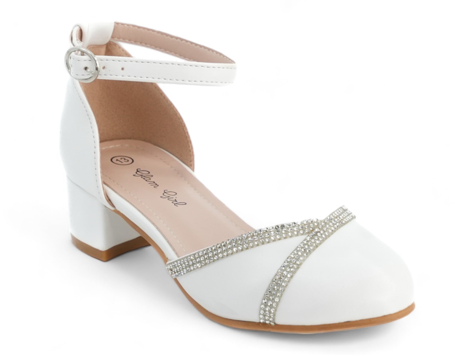 Girls' White Sami Dress Shoe