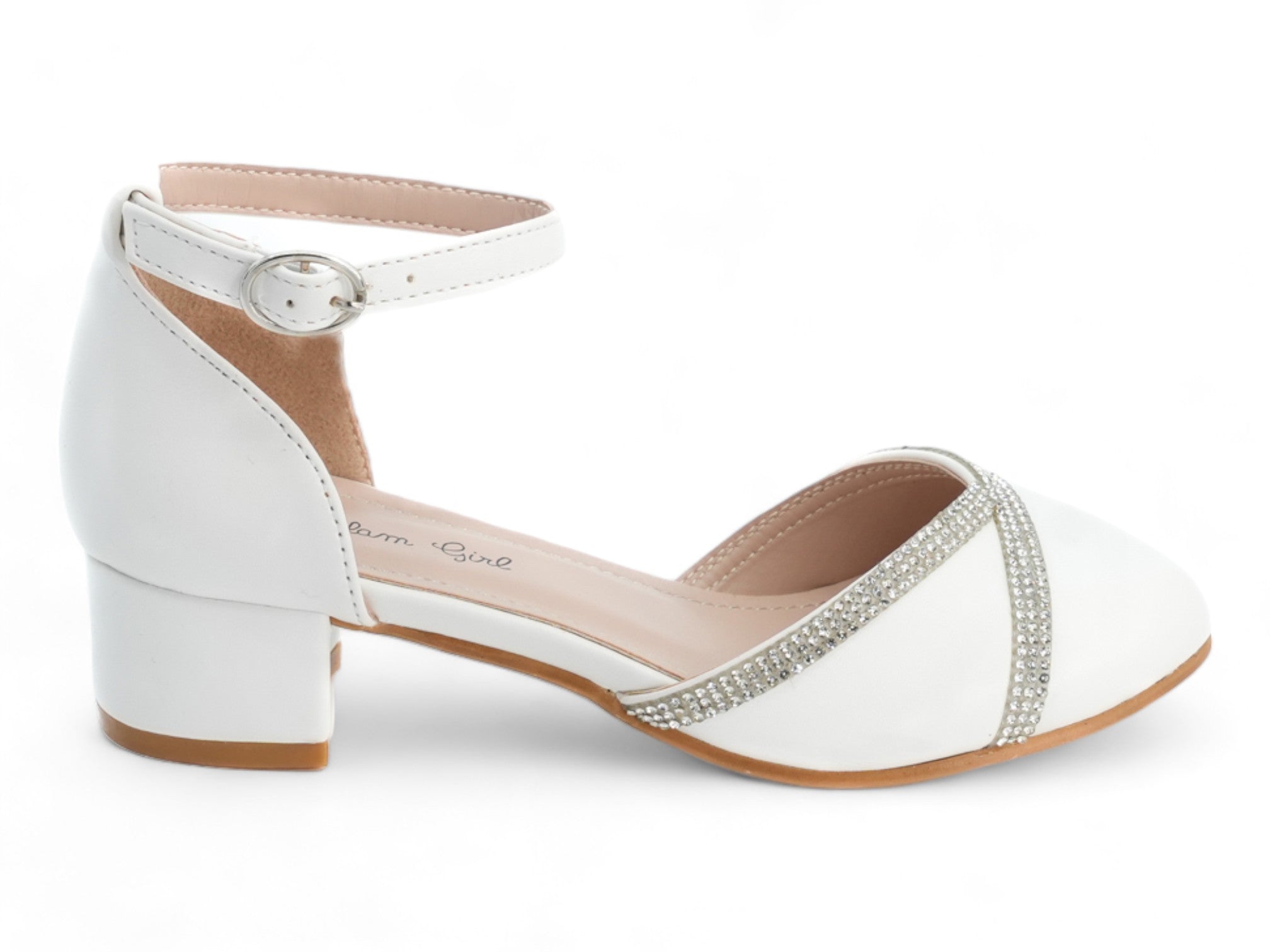 Girls' White Sami Dress Shoe