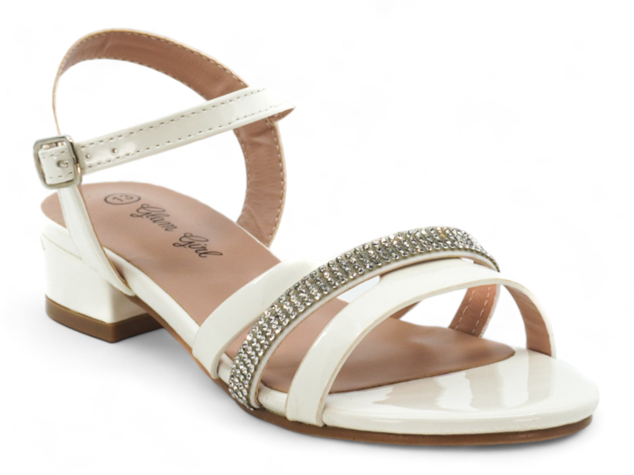 Girls' White Angeles Dress Shoe