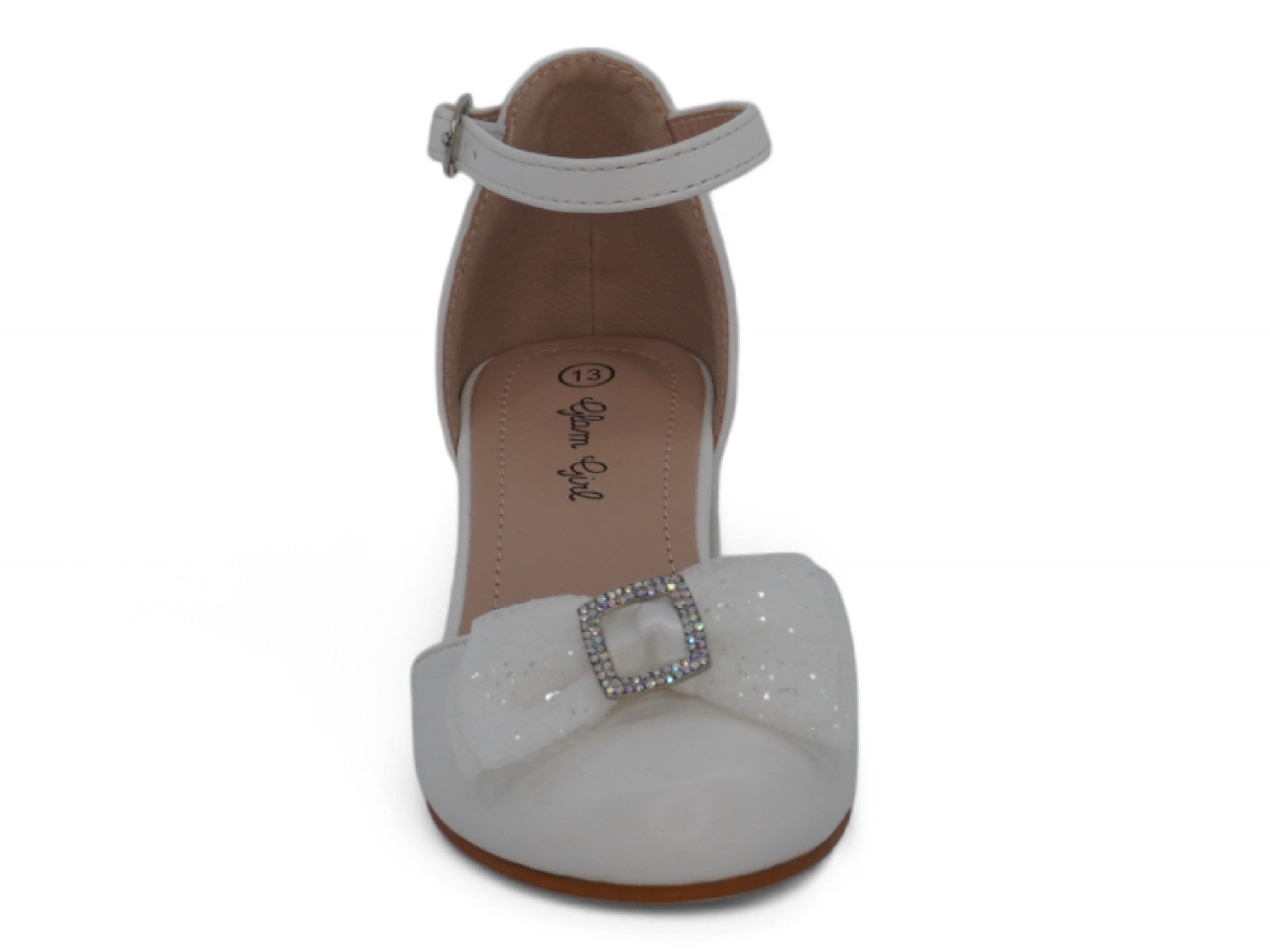 Girls' White Lauren Dress Shoe