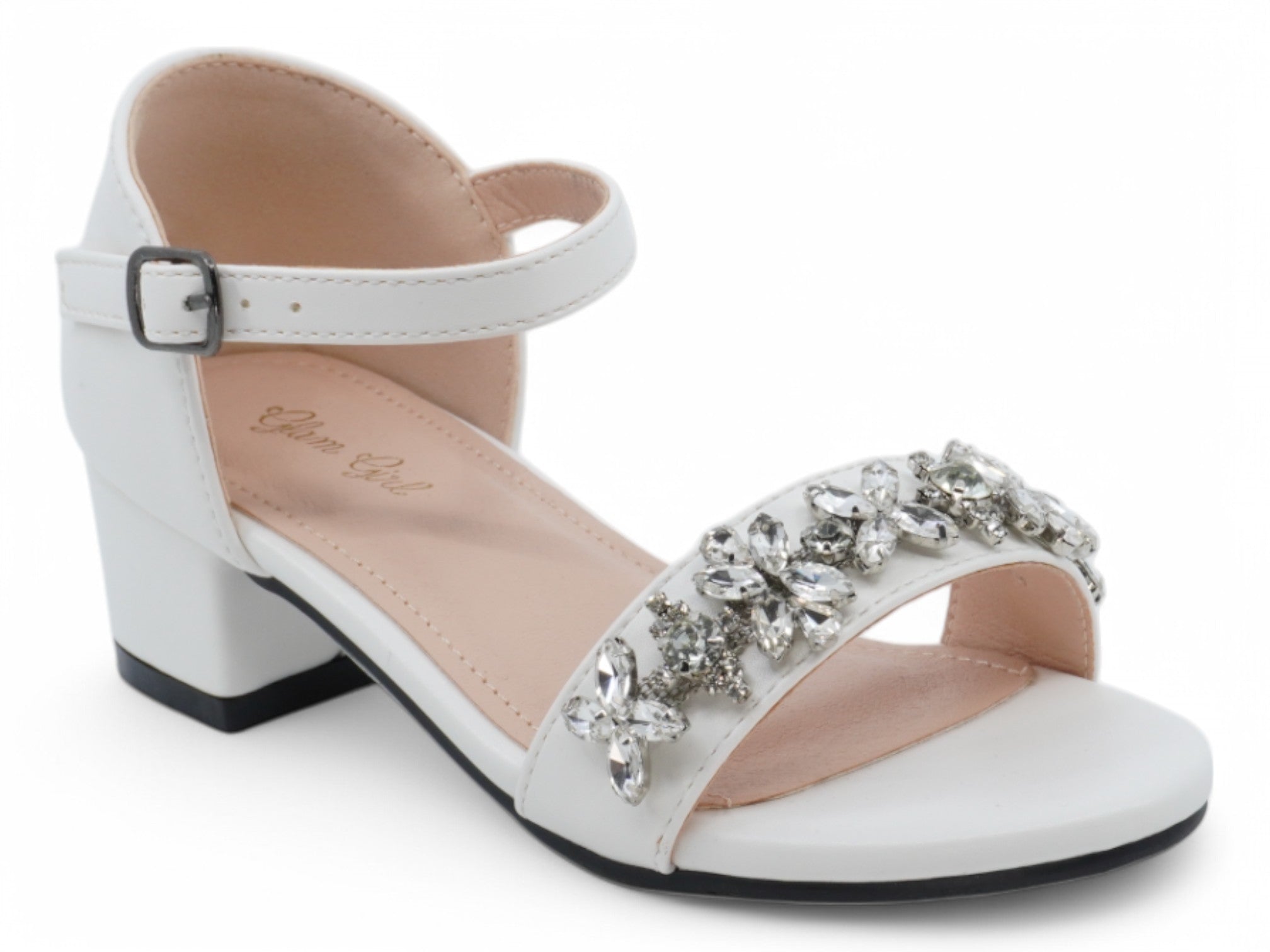 Girls' White Kayla Dress Shoe