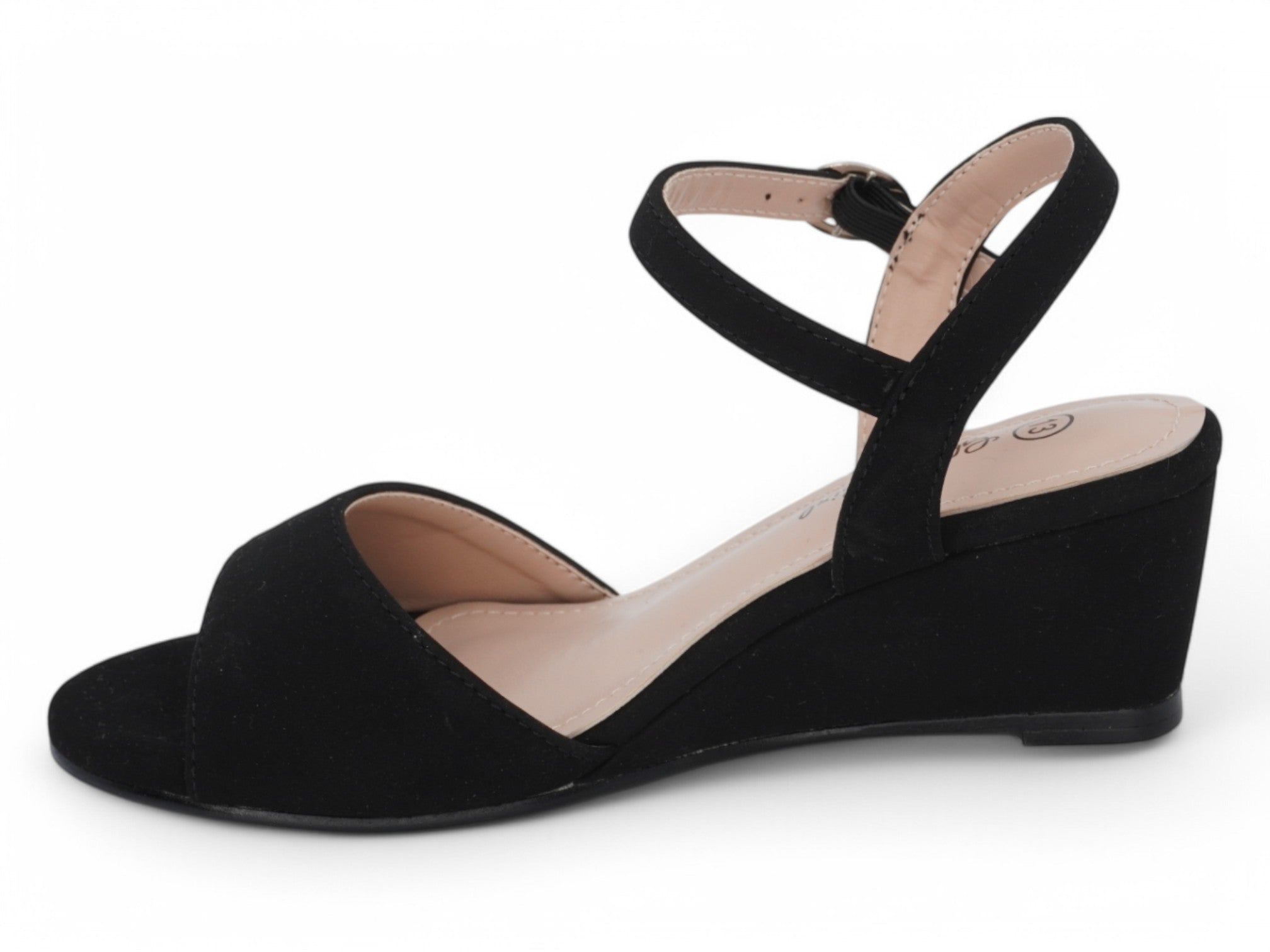 Girls Black Leah Wedge