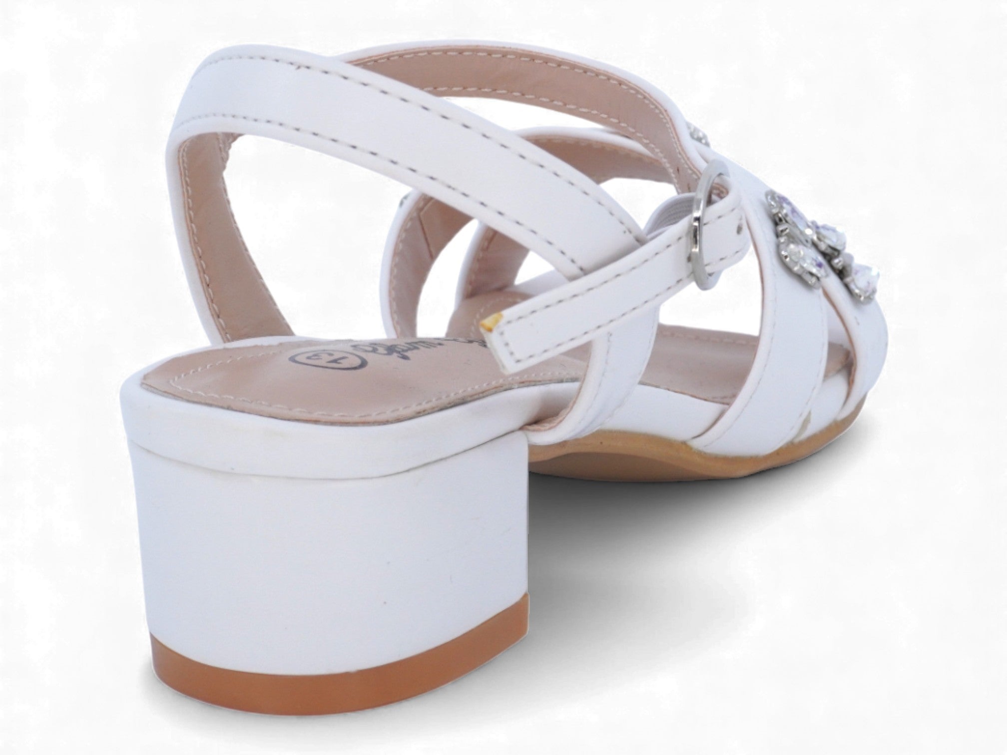 Girls' White Butterfly Pump