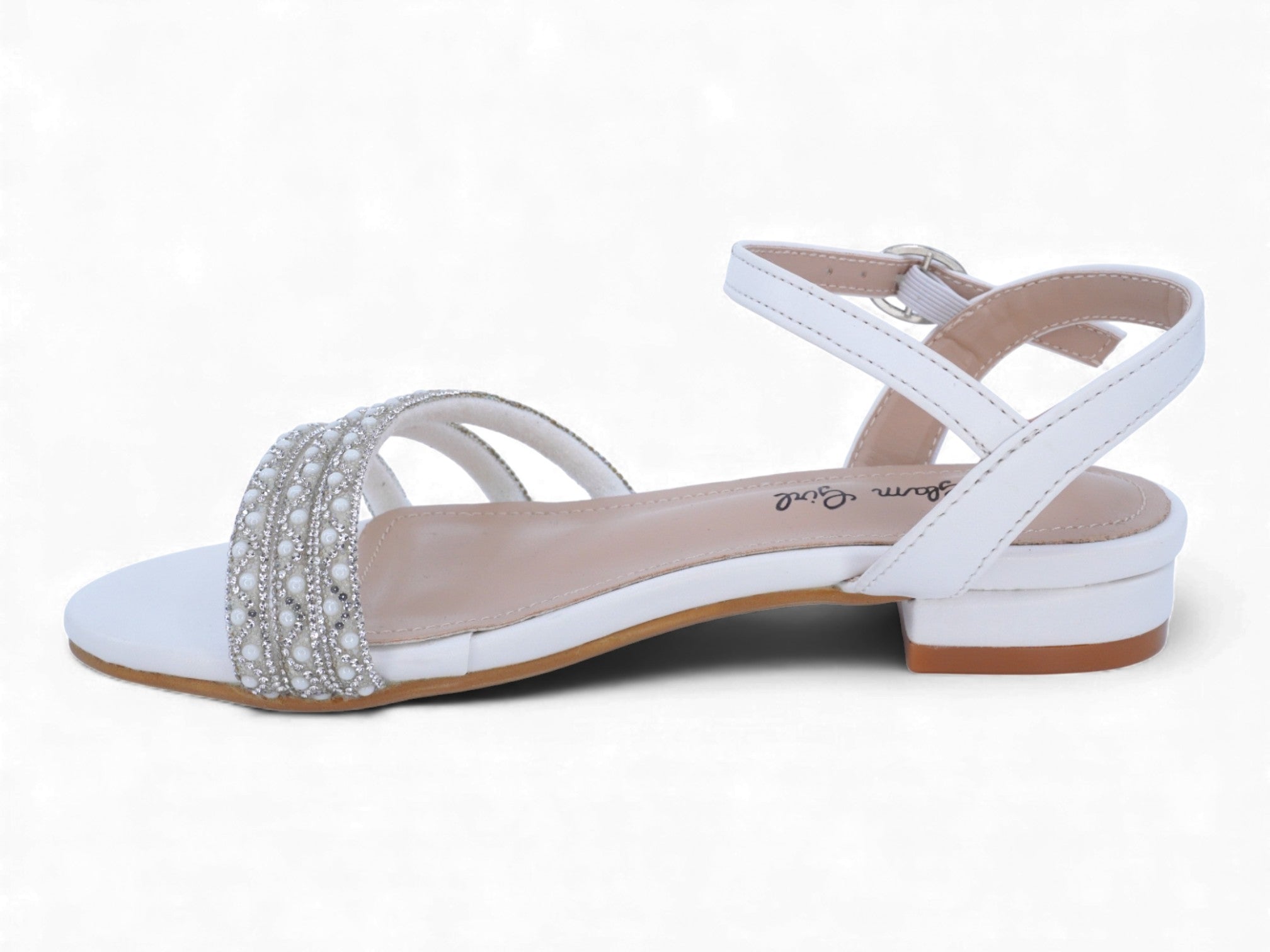 Girls' White Camila Pump