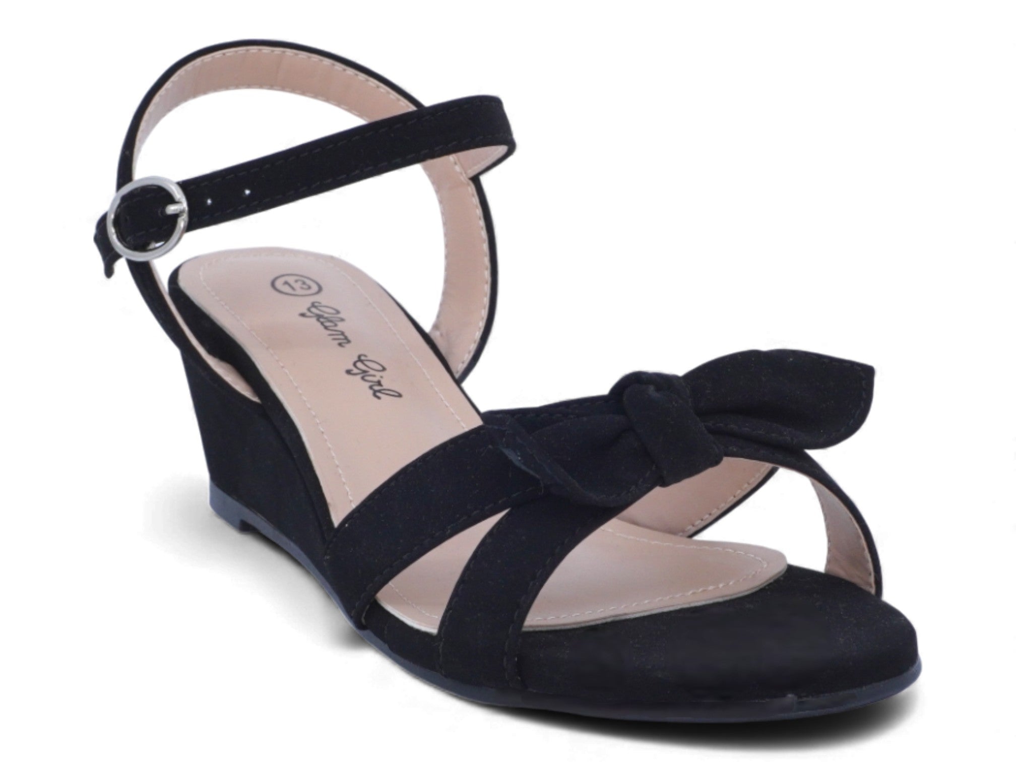 Girls' Black Avery Wedge