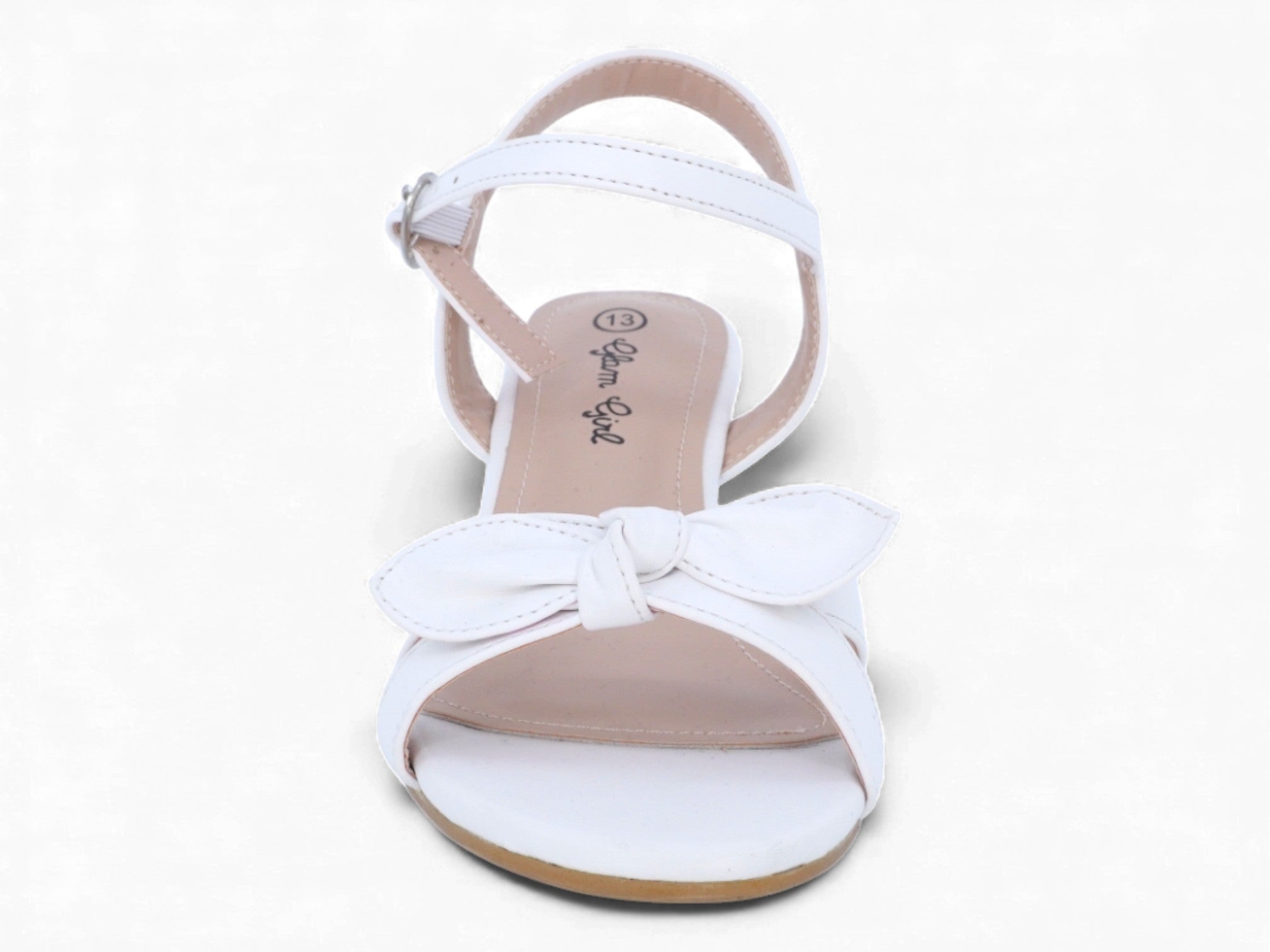 Girls' White Avery Wedge
