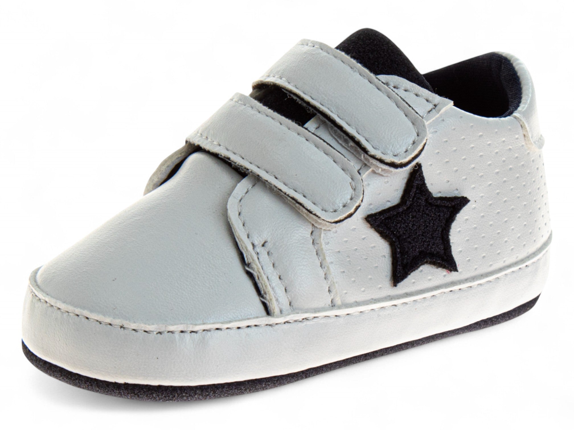 Infants White Star Soft Sole Sneaker