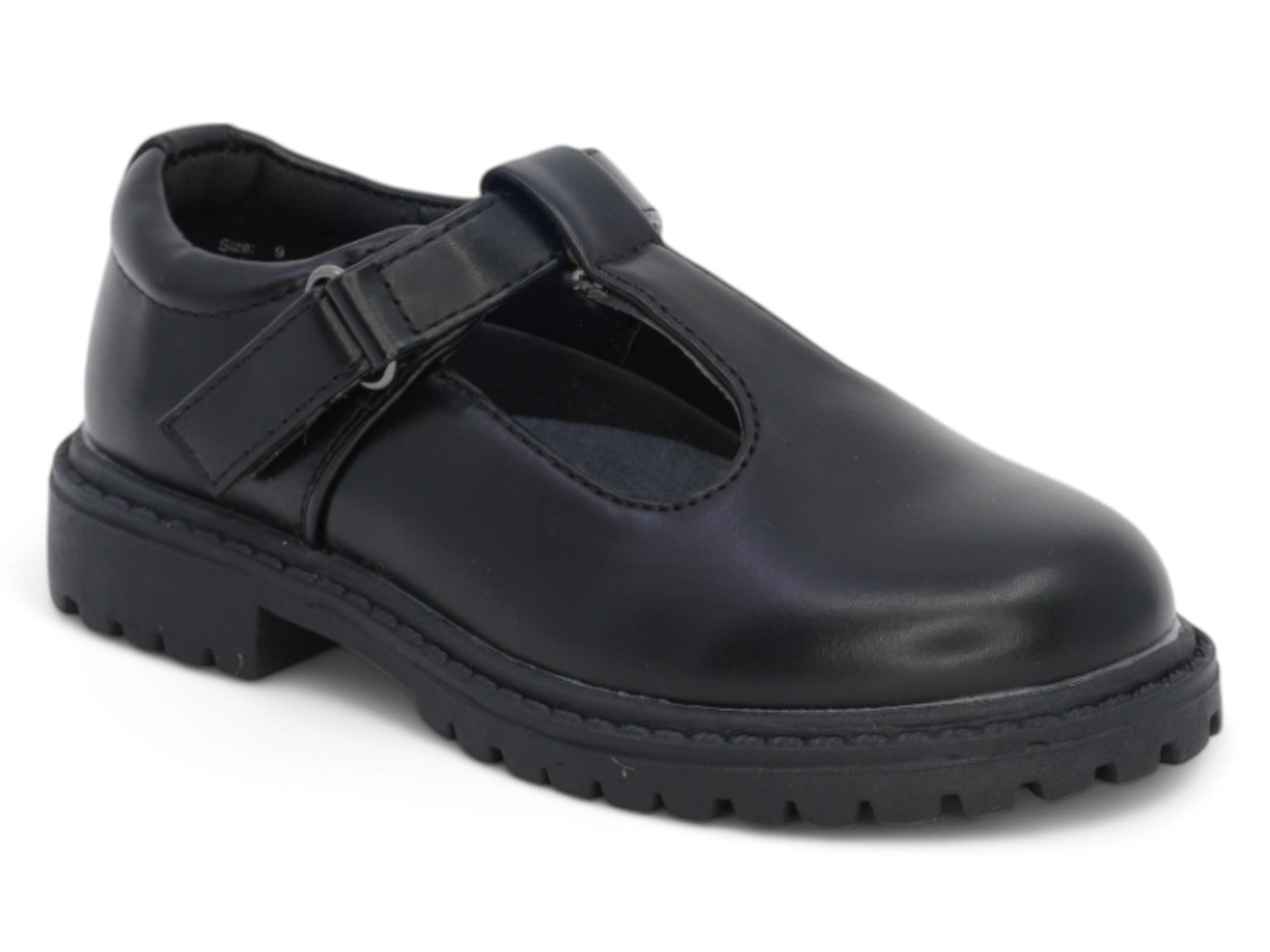 Toddler Black Eliana T-Strap School Shoe