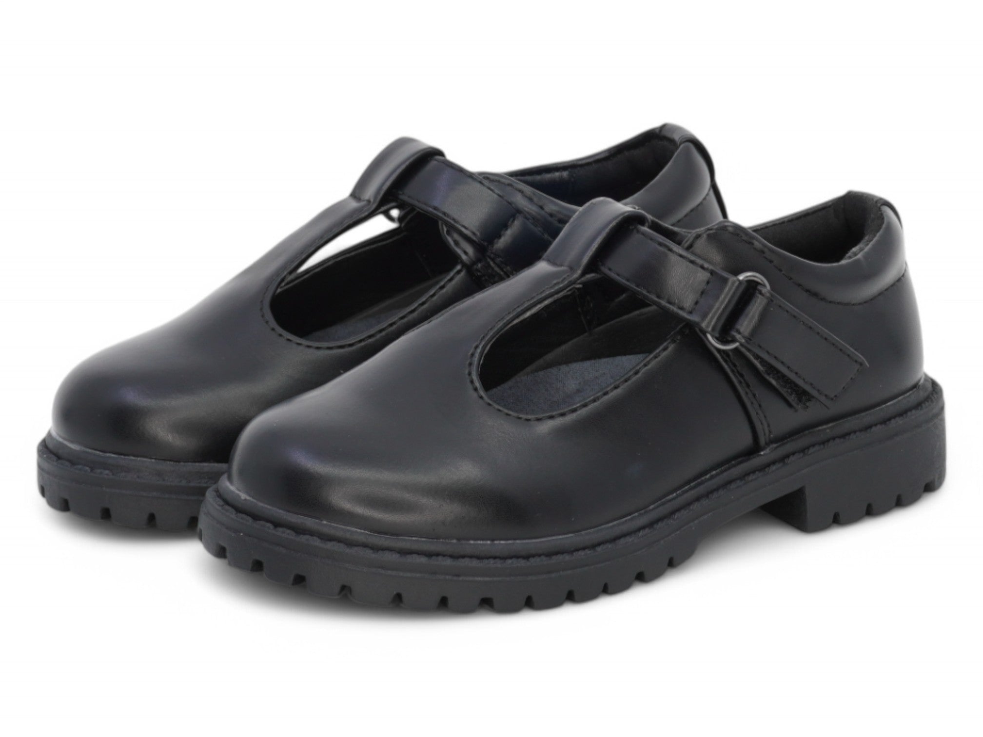 Toddler Black Eliana T-Strap School Shoe