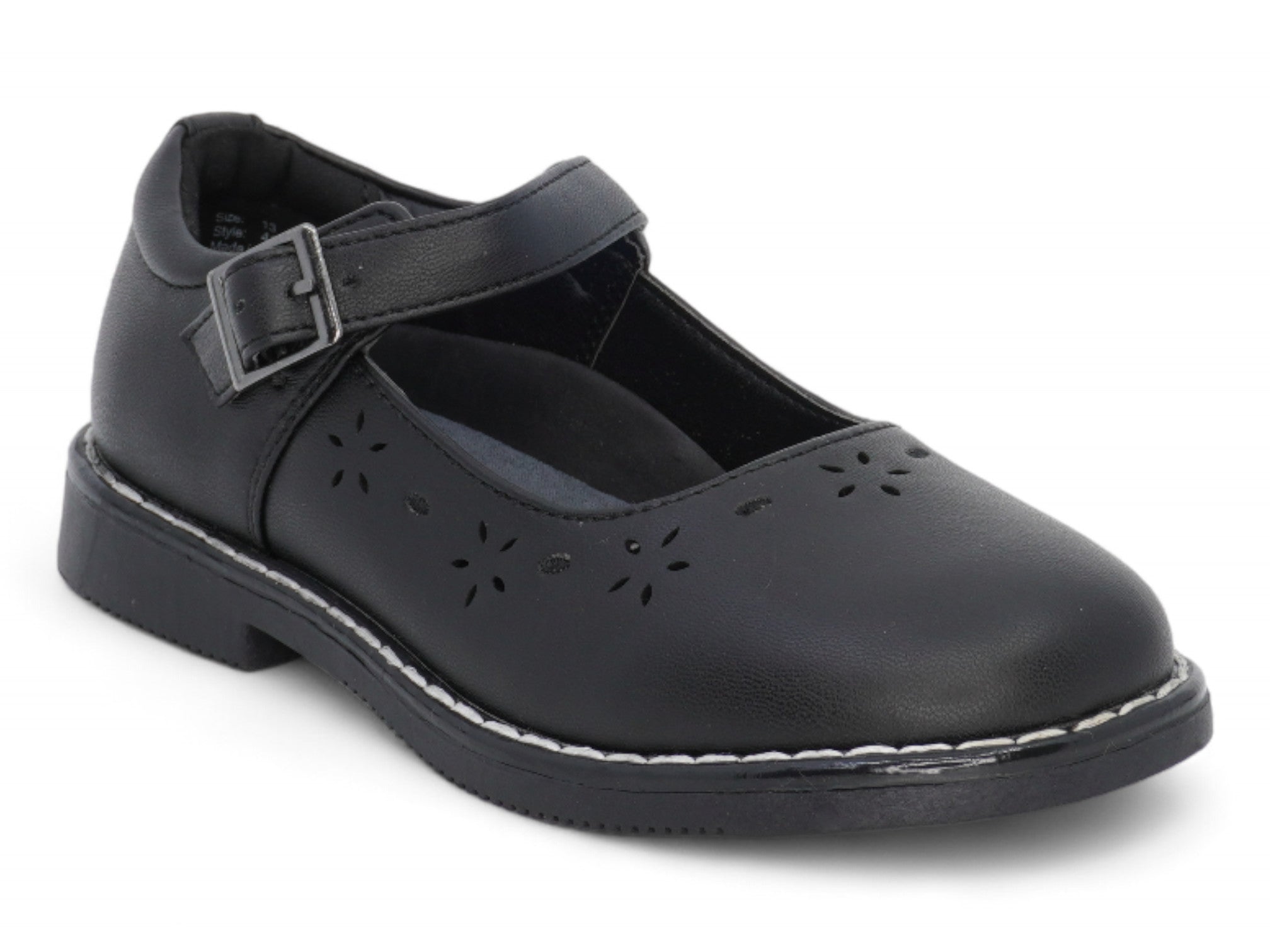 Girls Black Mia School Shoe