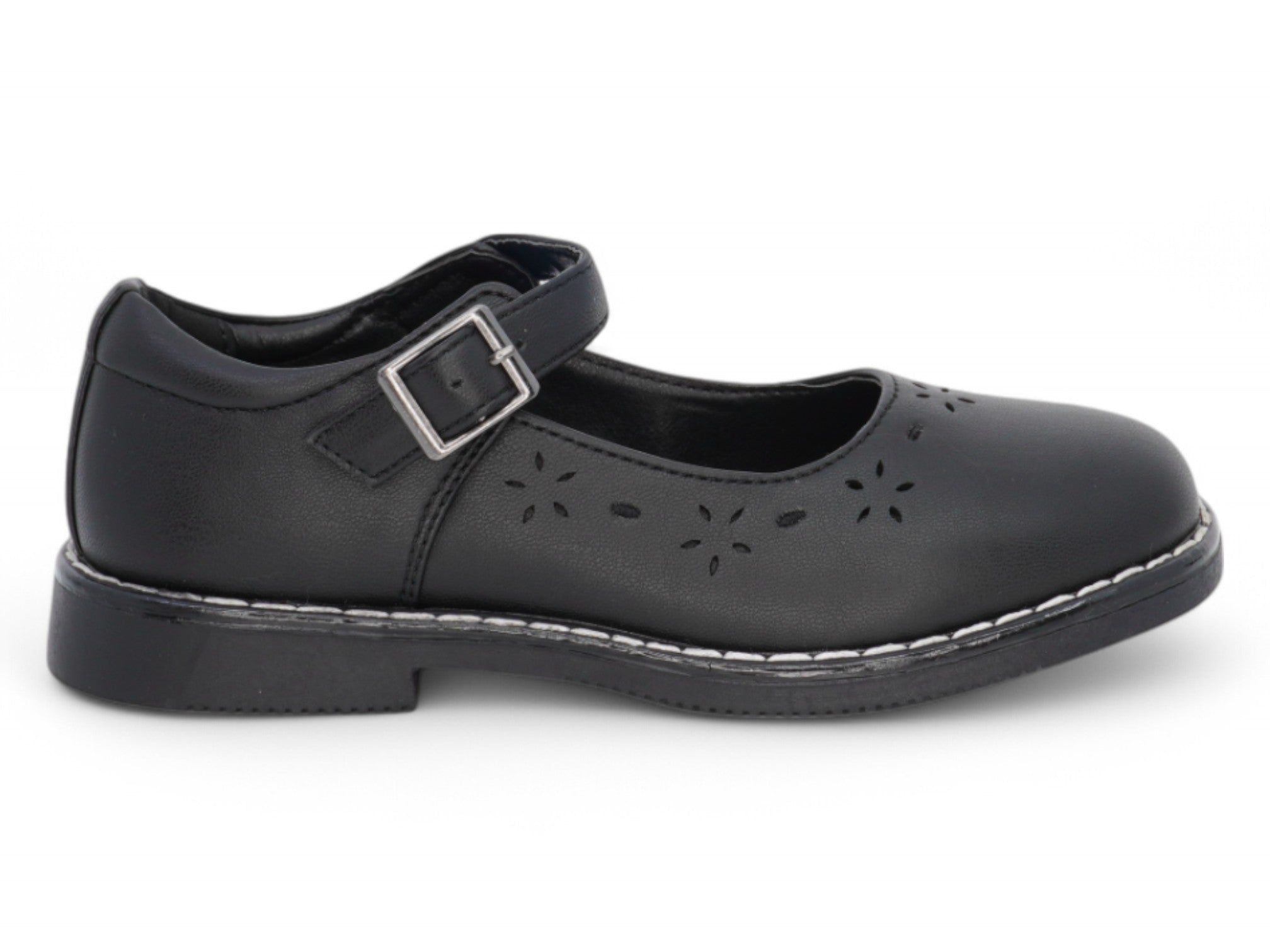 Girls Black Mia School Shoe