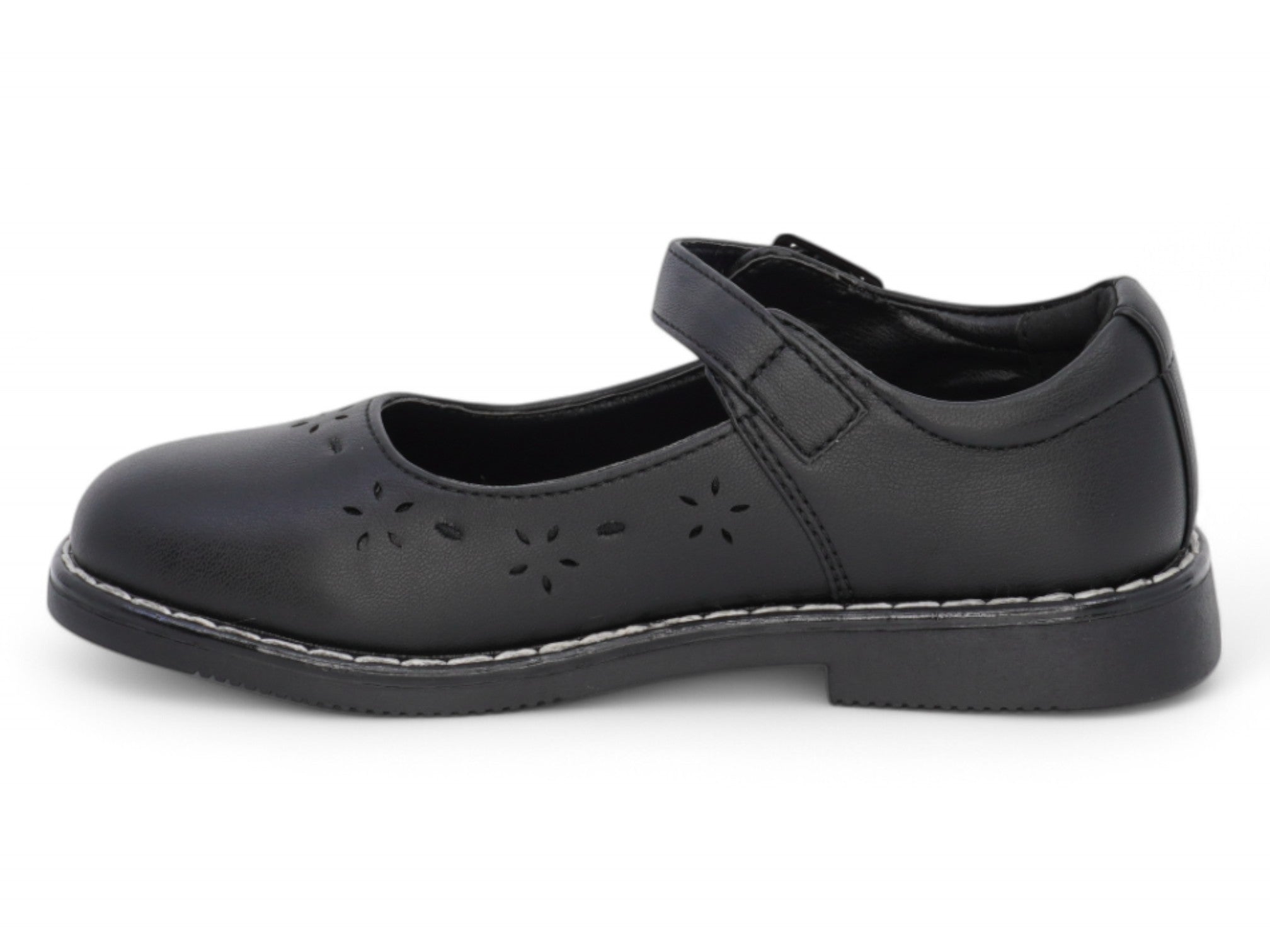 Girls Black Mia School Shoe