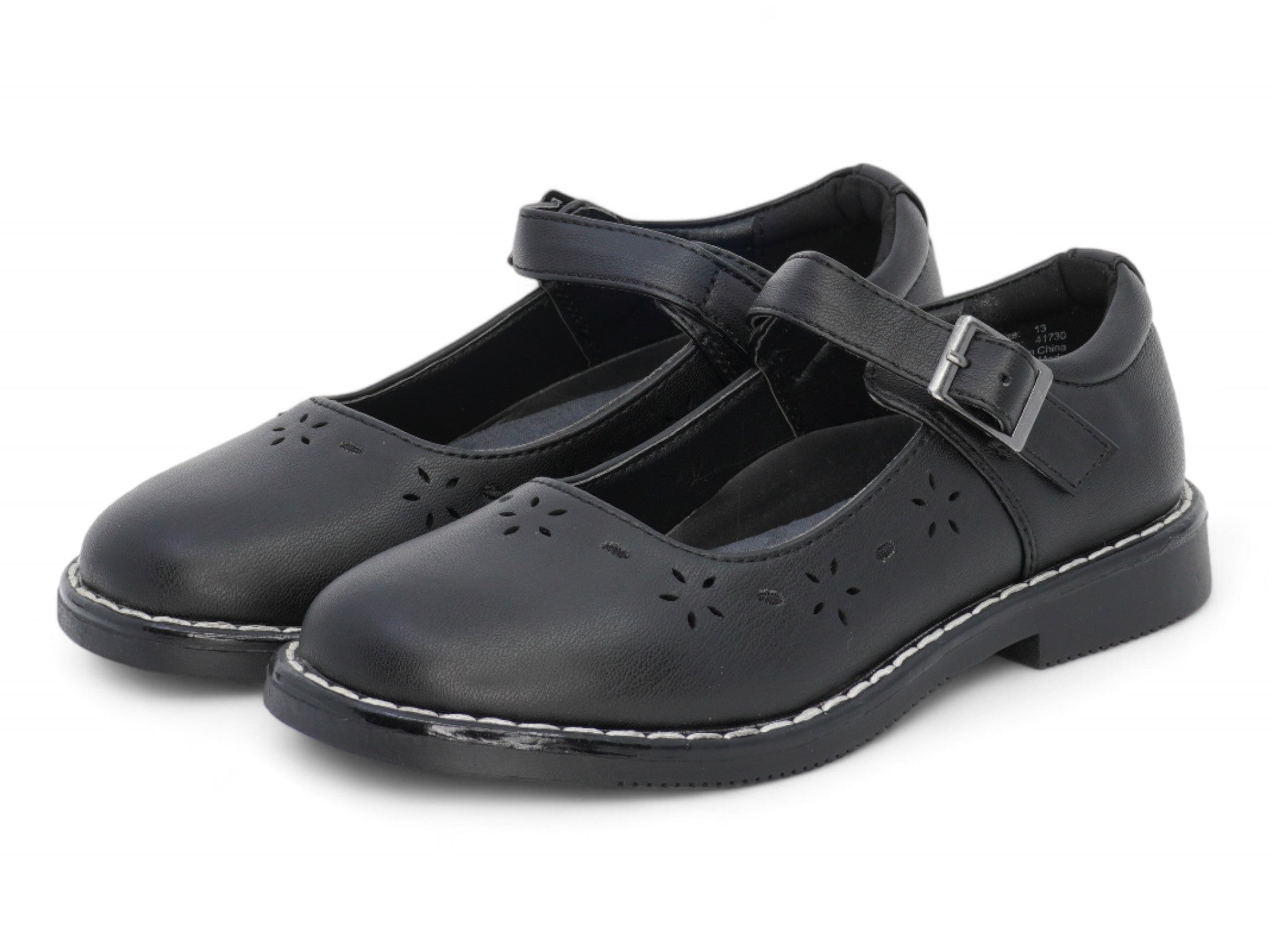 Girls Black Mia School Shoe