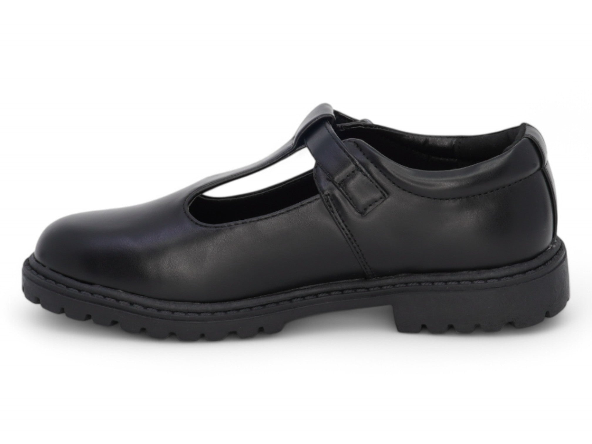 Girls' Black Eliana T-Strap School Shoe