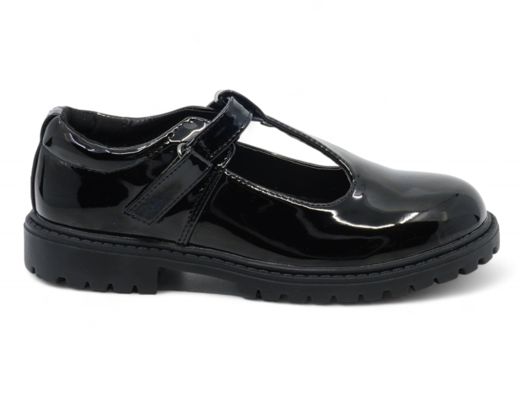 Girls Black Patent Liana School Shoe