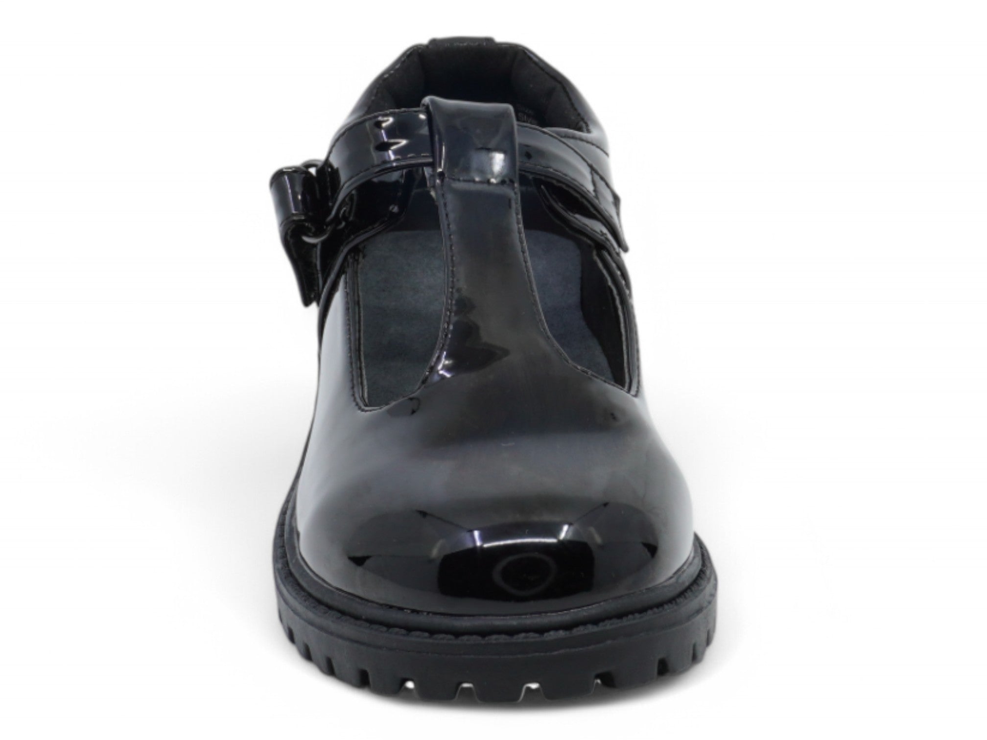Girls Black Patent Liana School Shoe