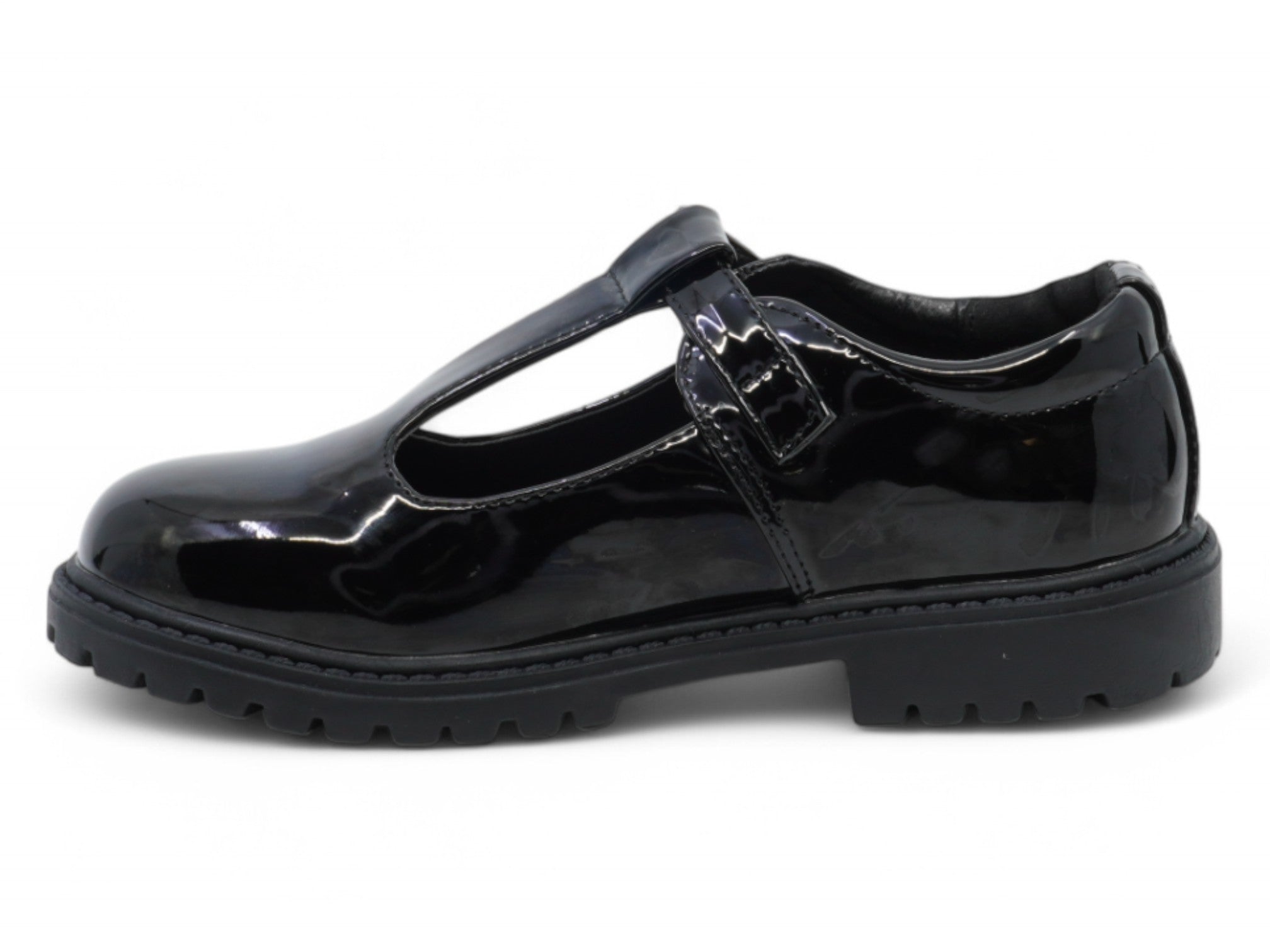 Girls Black Patent Liana School Shoe