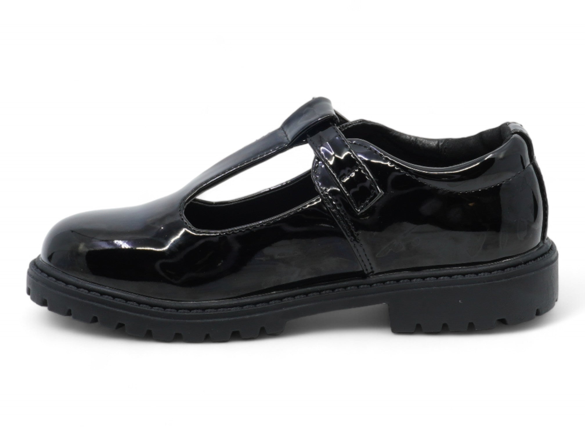 Girls Black Patent Liana School Shoe